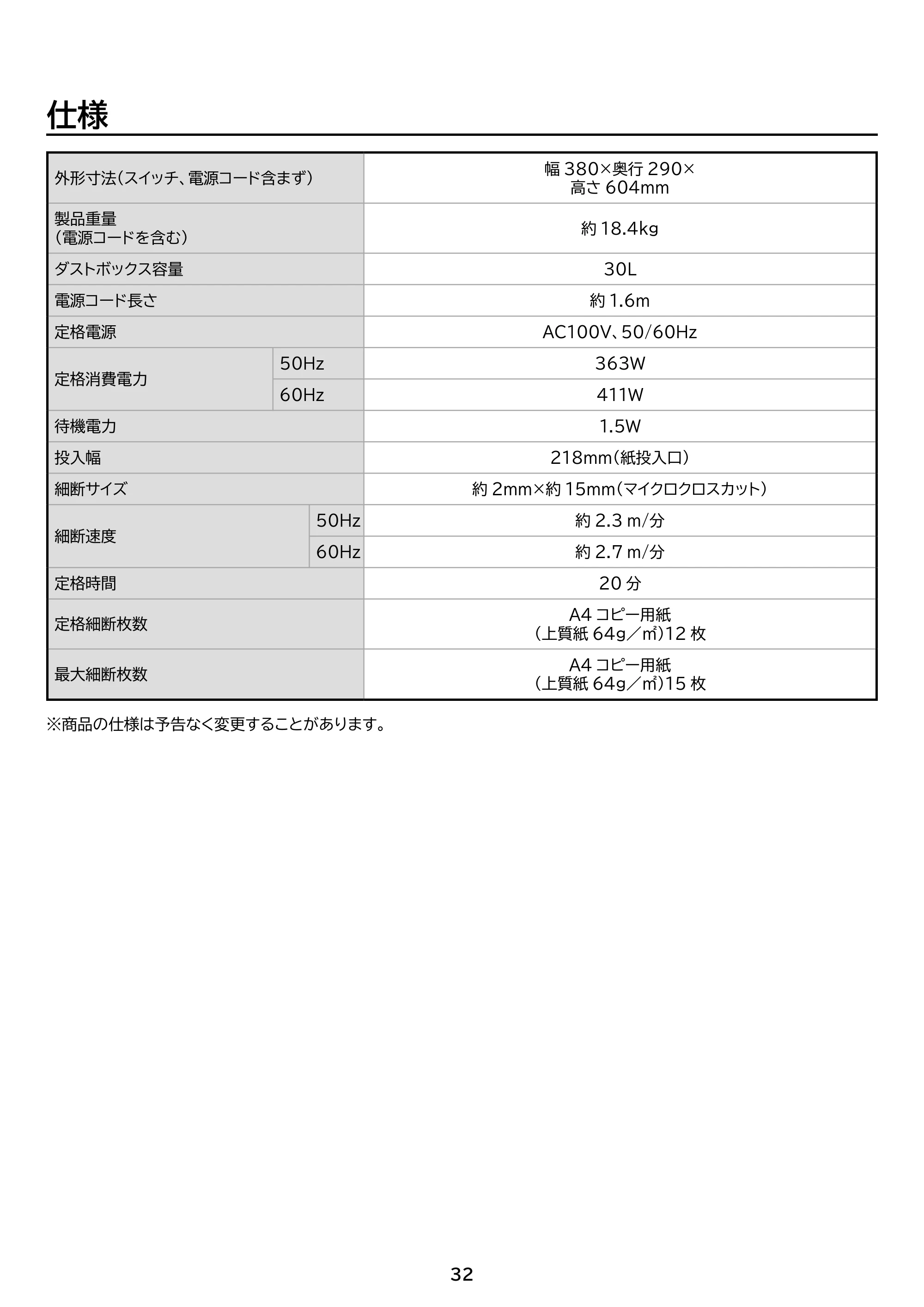 アイリスオーヤマ OF15M 取扱説明書 — 原本ページ — 32ページ