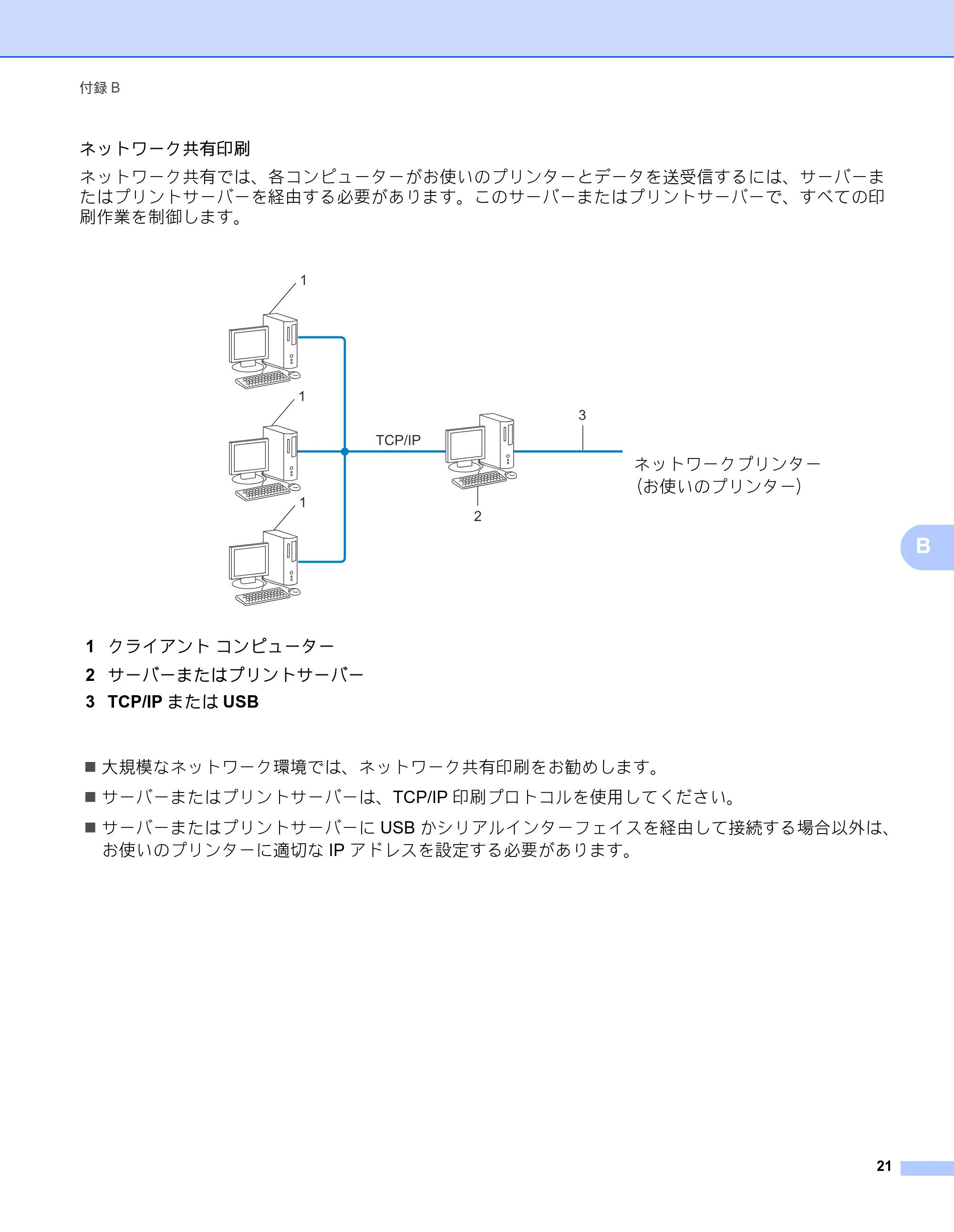 ブラザー QL-580N / QL-720NW ネットワーク設定ガイド — 原本ページ — 25ページ