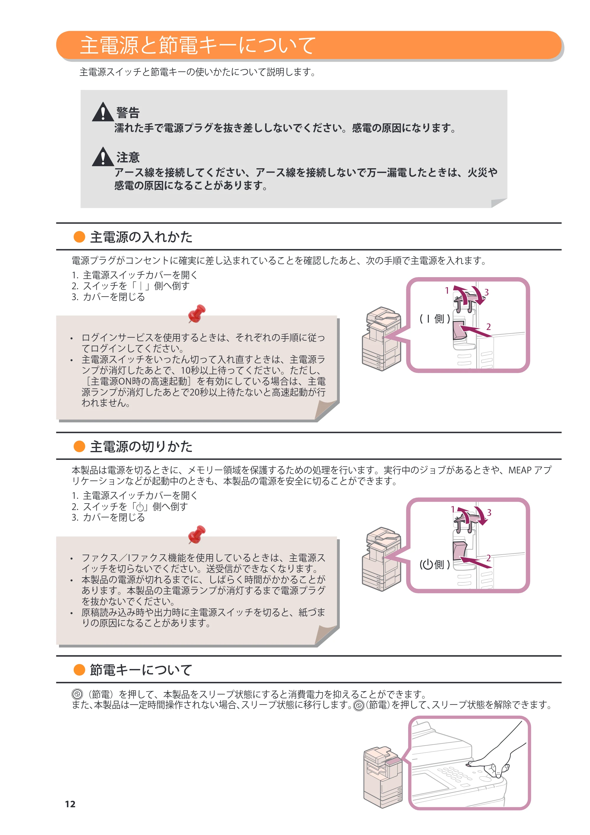 キヤノン imageRUNNER ADVANCE C2230F/C2220/C2220F 基本操作ガイド 2015年1月22日更新（PDF：[45.6MB） — 原本ページ — 12ページ
