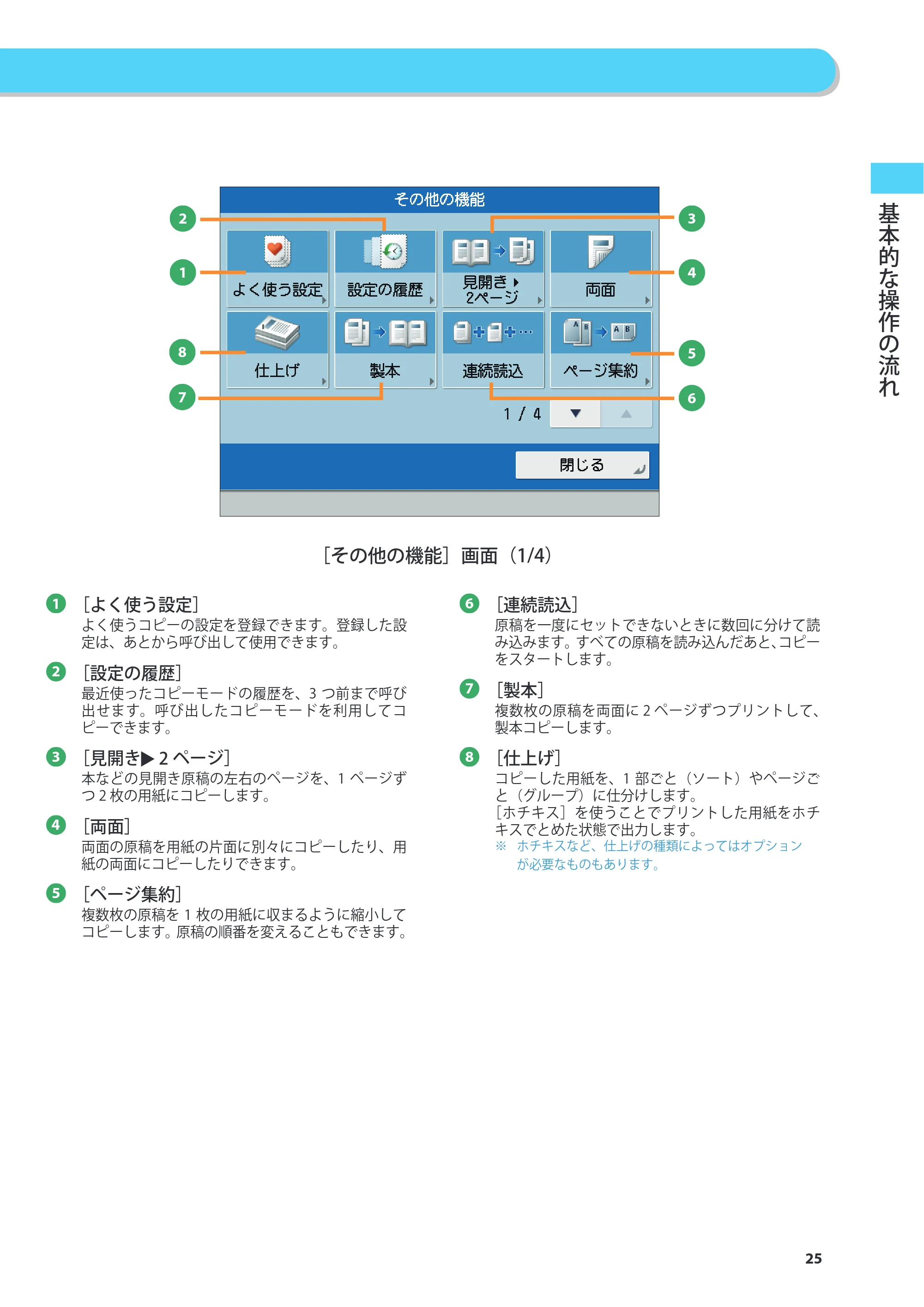 キヤノン imageRUNNER ADVANCE C2230F/C2220/C2220F 基本操作ガイド 2015年1月22日更新（PDF：[45.6MB） — 原本ページ — 25ページ