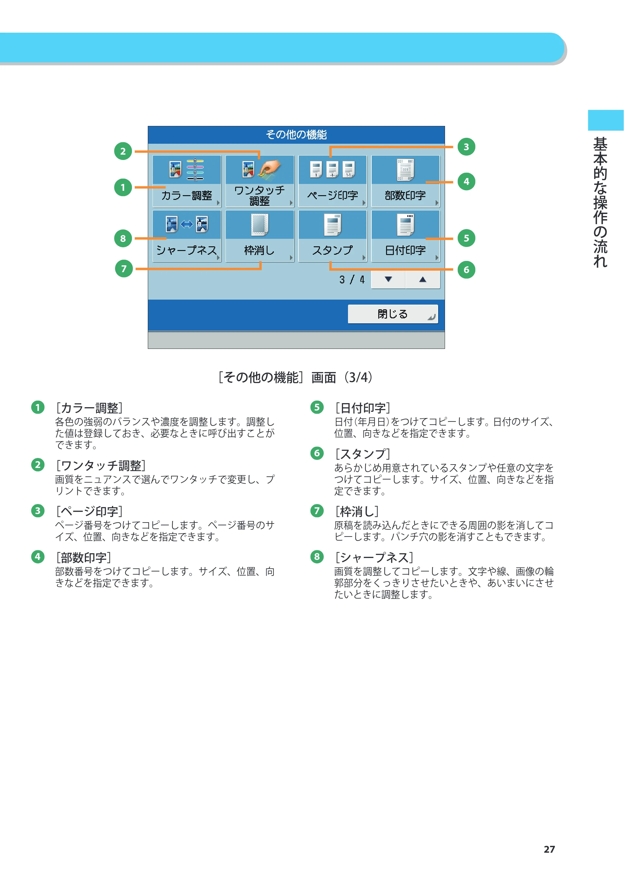 キヤノン imageRUNNER ADVANCE C2230F/C2220/C2220F 基本操作ガイド 2015年1月22日更新（PDF：[45.6MB） — 原本ページ — 27ページ