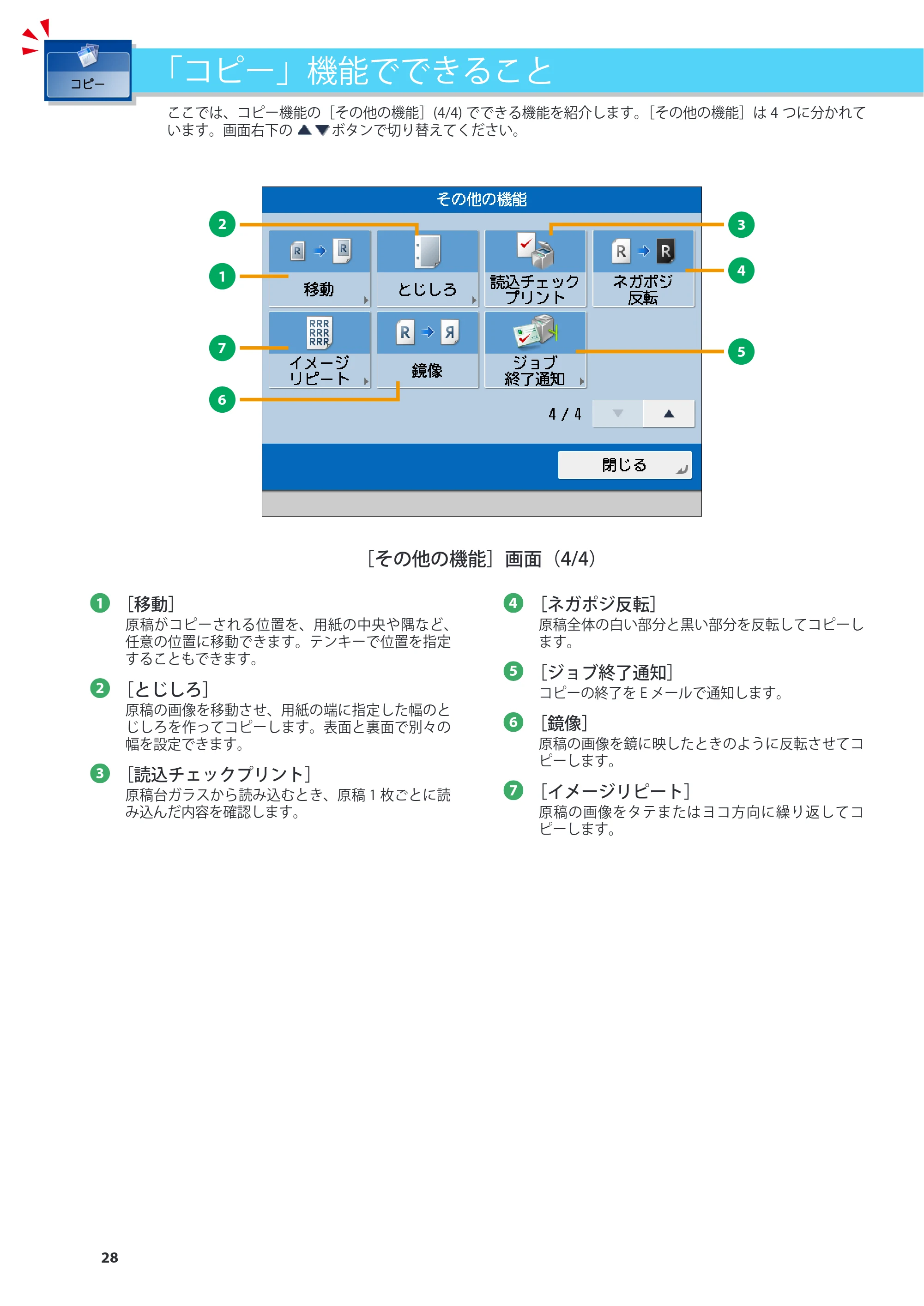 キヤノン imageRUNNER ADVANCE C2230F/C2220/C2220F 基本操作ガイド 2015年1月22日更新（PDF：[45.6MB） — 原本ページ — 28ページ