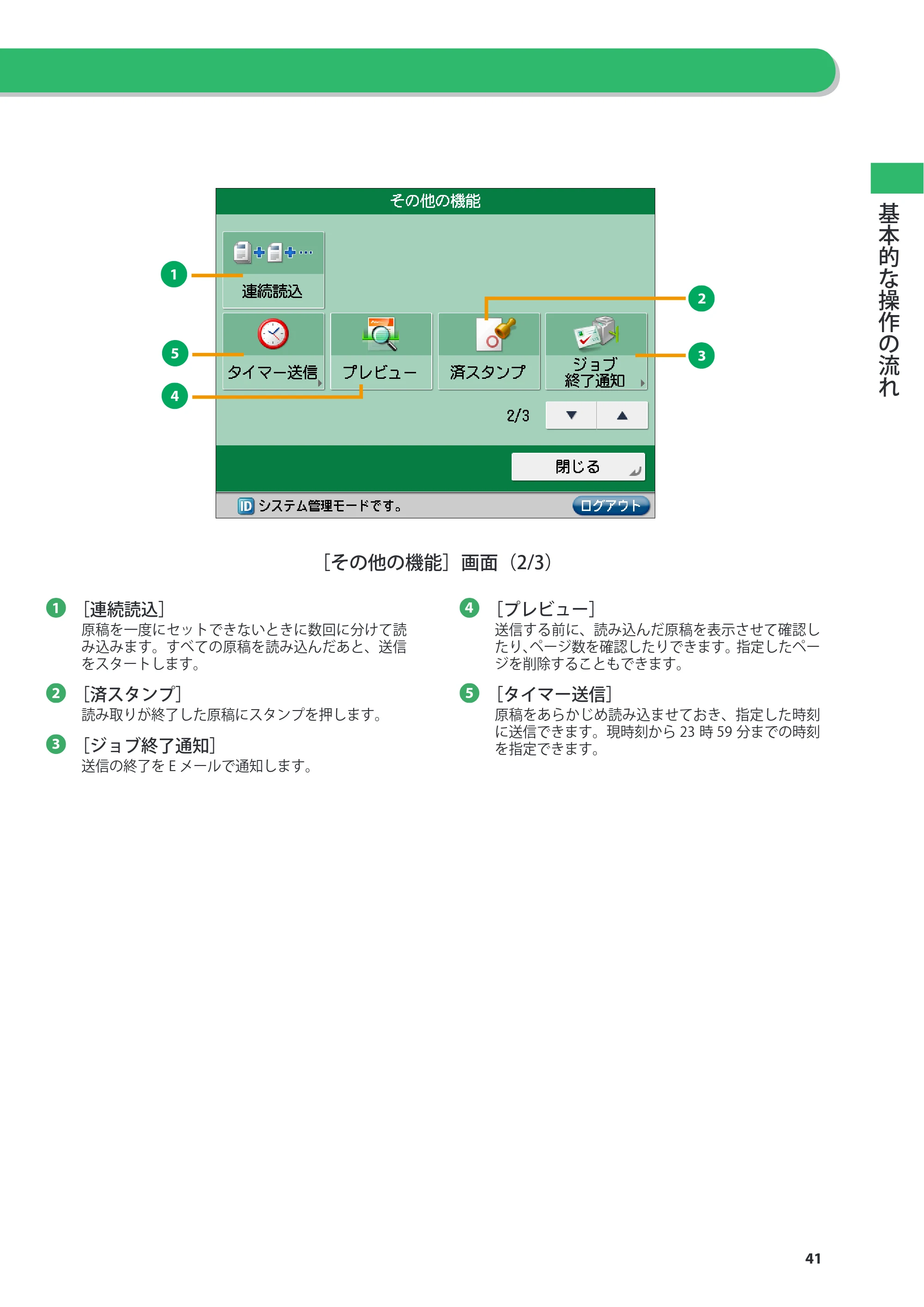 キヤノン imageRUNNER ADVANCE C2230F/C2220/C2220F 基本操作ガイド 2015年1月22日更新（PDF：[45.6MB） — 原本ページ — 41ページ