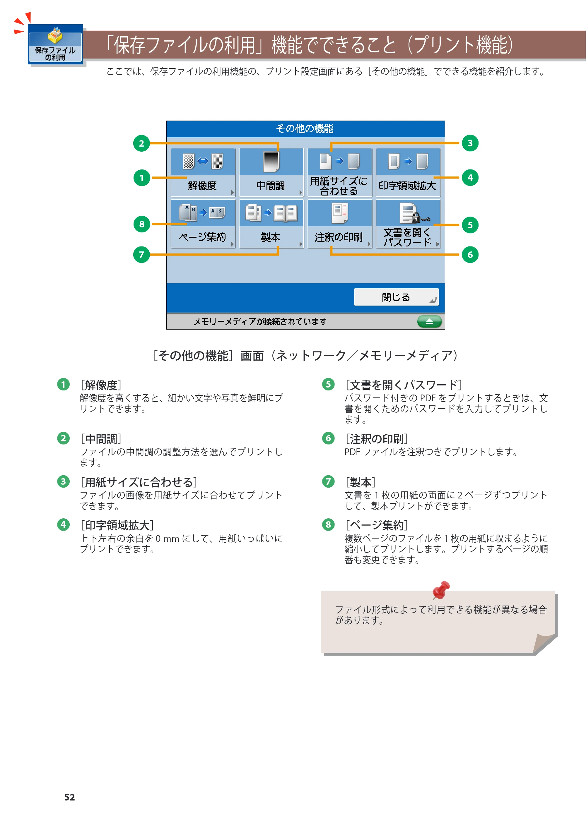 キヤノン imageRUNNER ADVANCE C2230F/C2220/C2220F 基本操作ガイド 2015年1月22日更新（PDF：[45.6MB） — 原本ページ — 52ページ