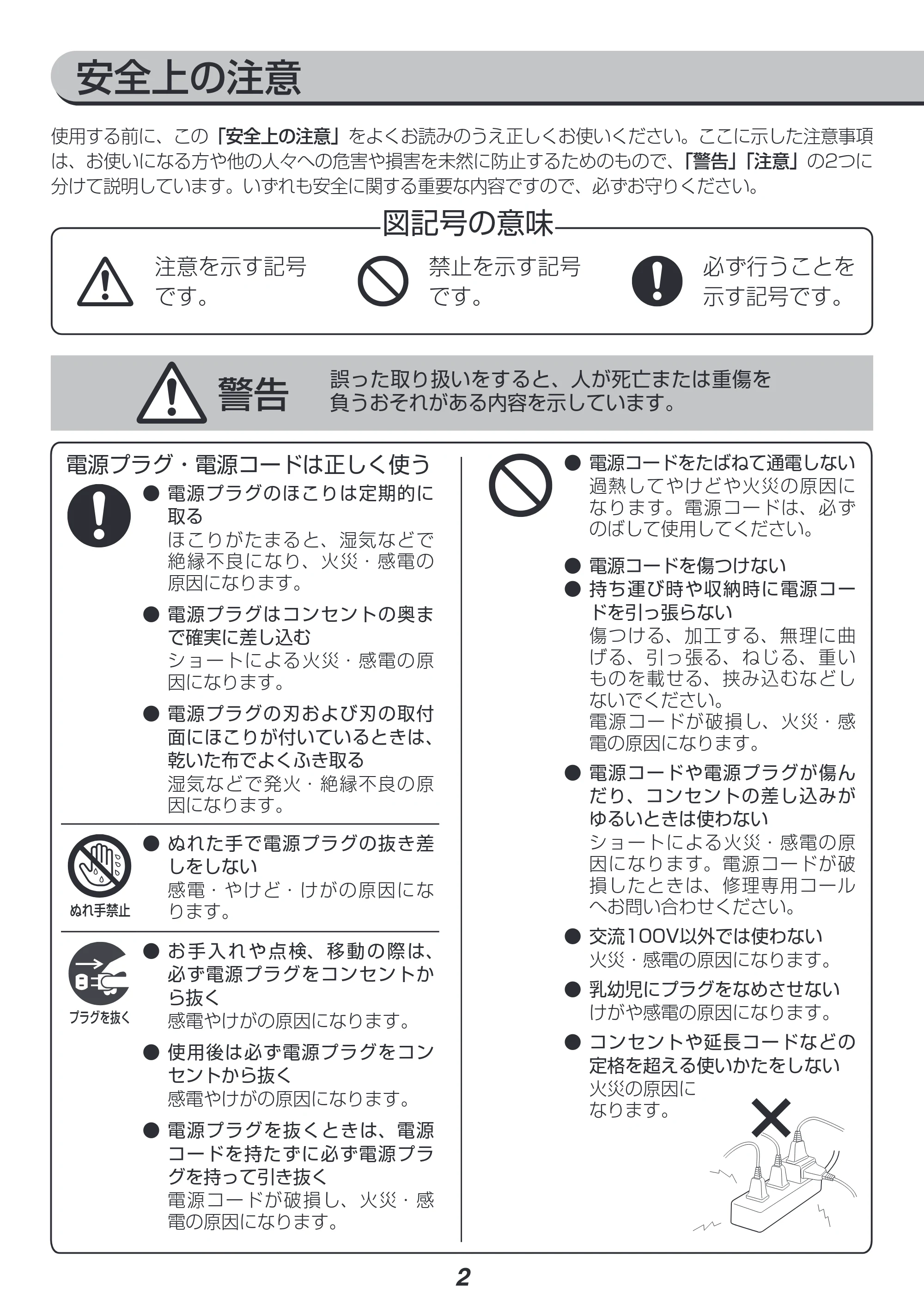 アイリスオーヤマ SIR-01 取扱説明書 — 原本ページ — 2ページ
