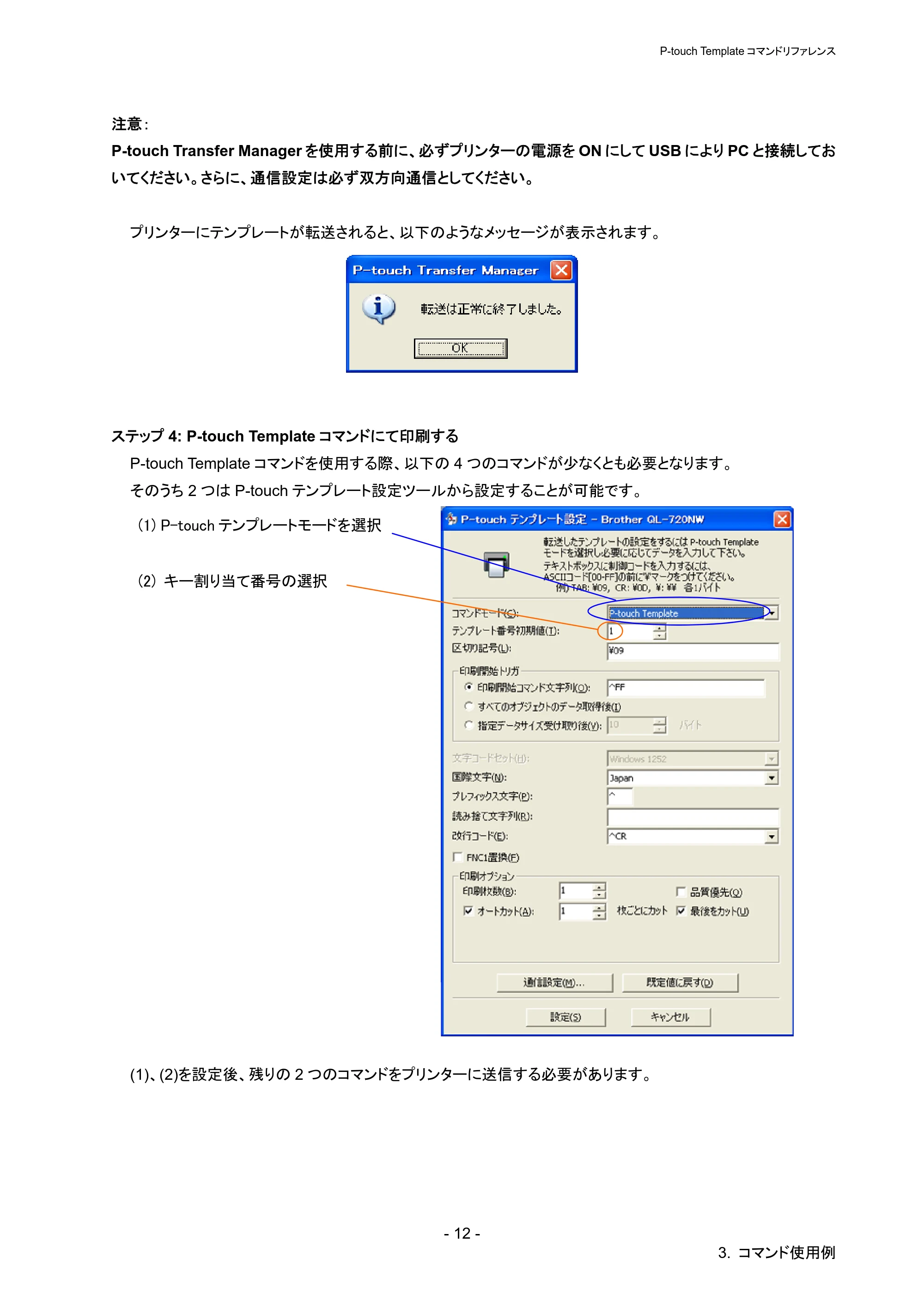 ブラザー QL-720NW P-touch テンプレートマニュアル / コマンドリファレンス — 原本ページ — 17ページ