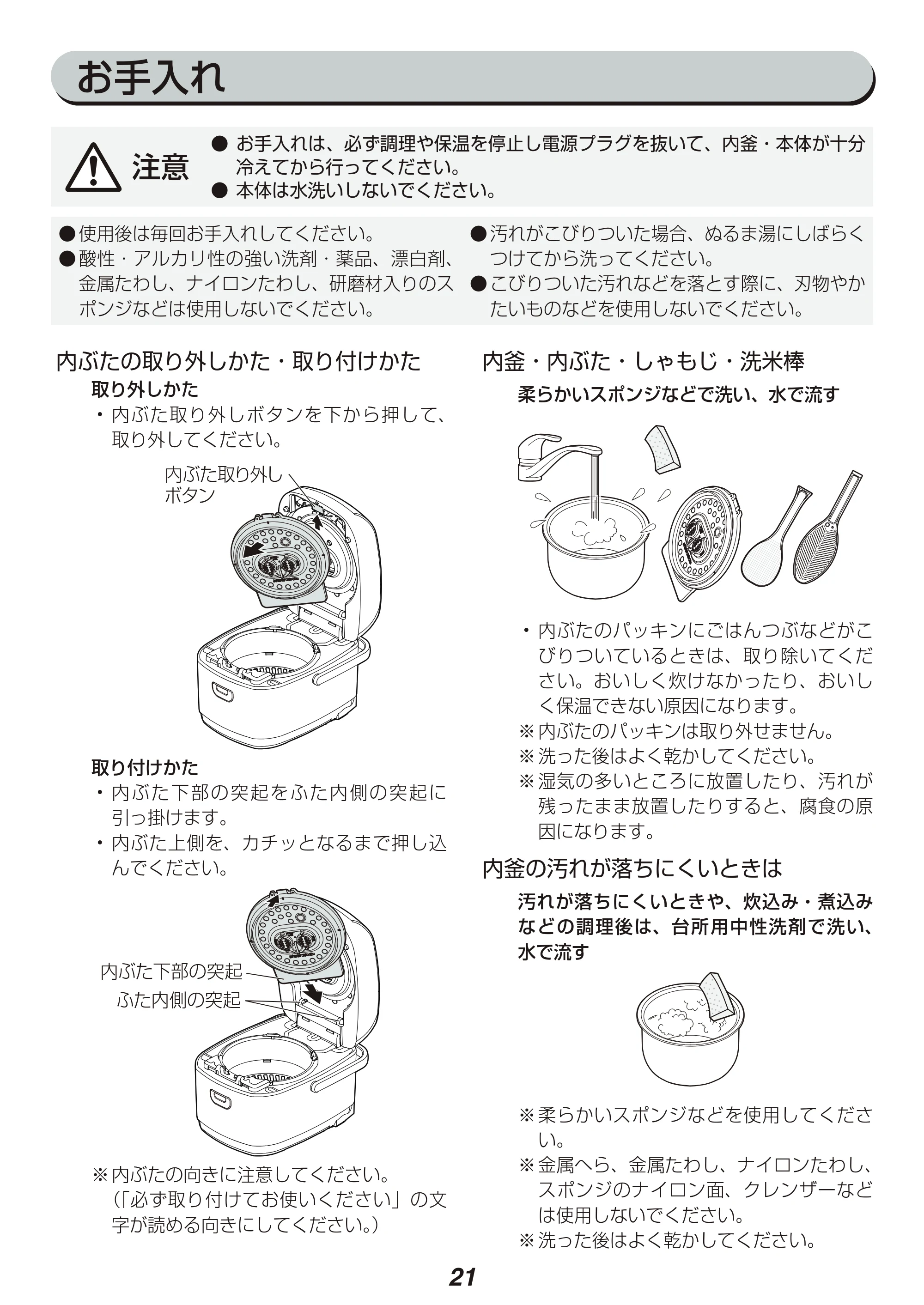 アイリスオーヤマ KRC-PA30 取扱説明書 — 原本ページ — 21ページ