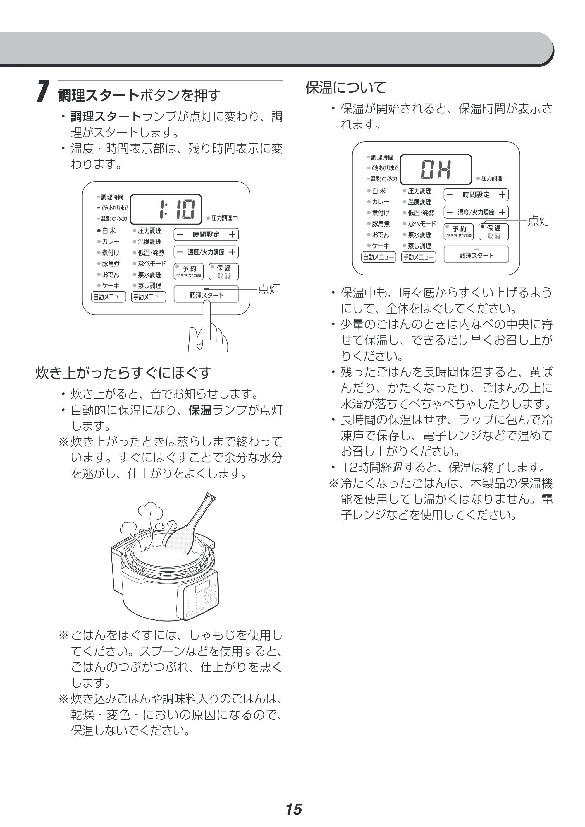アイリスオーヤマ PC-MA2 取扱説明書 — 原本ページ — 15ページ