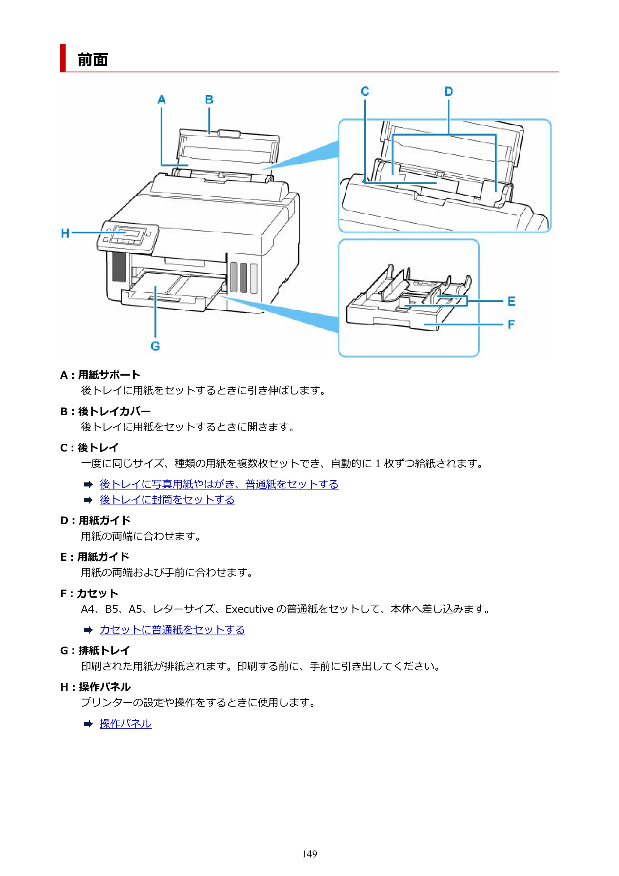 キヤノン GX5130 GX5130 (PDF) オンラインマニュアル 取扱説明書 2026年3月19日掲載（PDF：5.2MB） — 前面 — 原本ページ — 149ページ