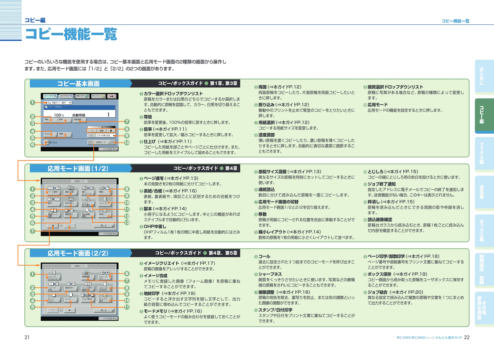 キヤノン iR C3380/C3380F/C2880/C2880F かんたん操作ガイド (PDF形式/26.43Mバイト) — 原本ページ — 12ページ