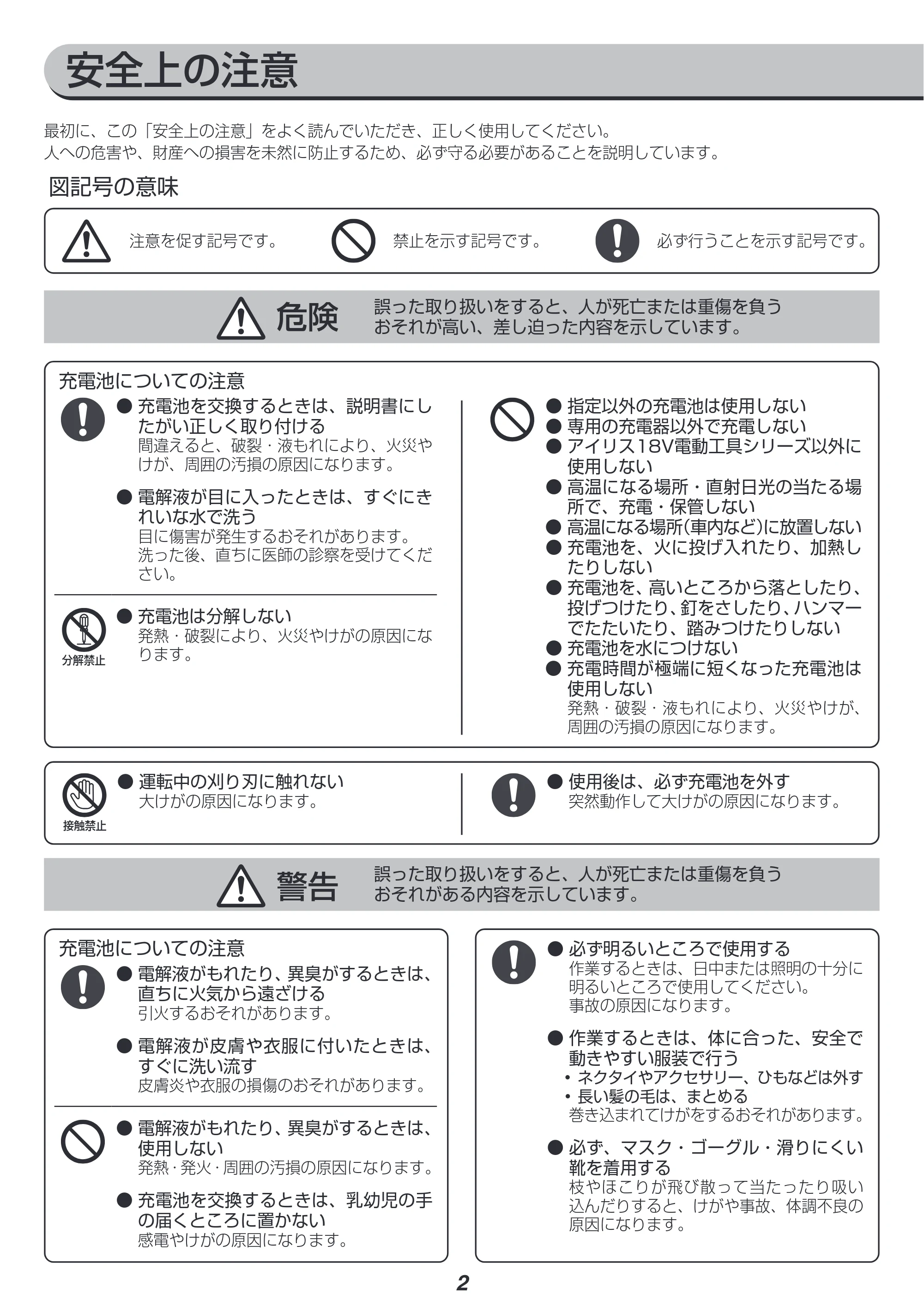 アイリスオーヤマ JHT350-Z 取扱説明書 — 原本ページ — 2ページ