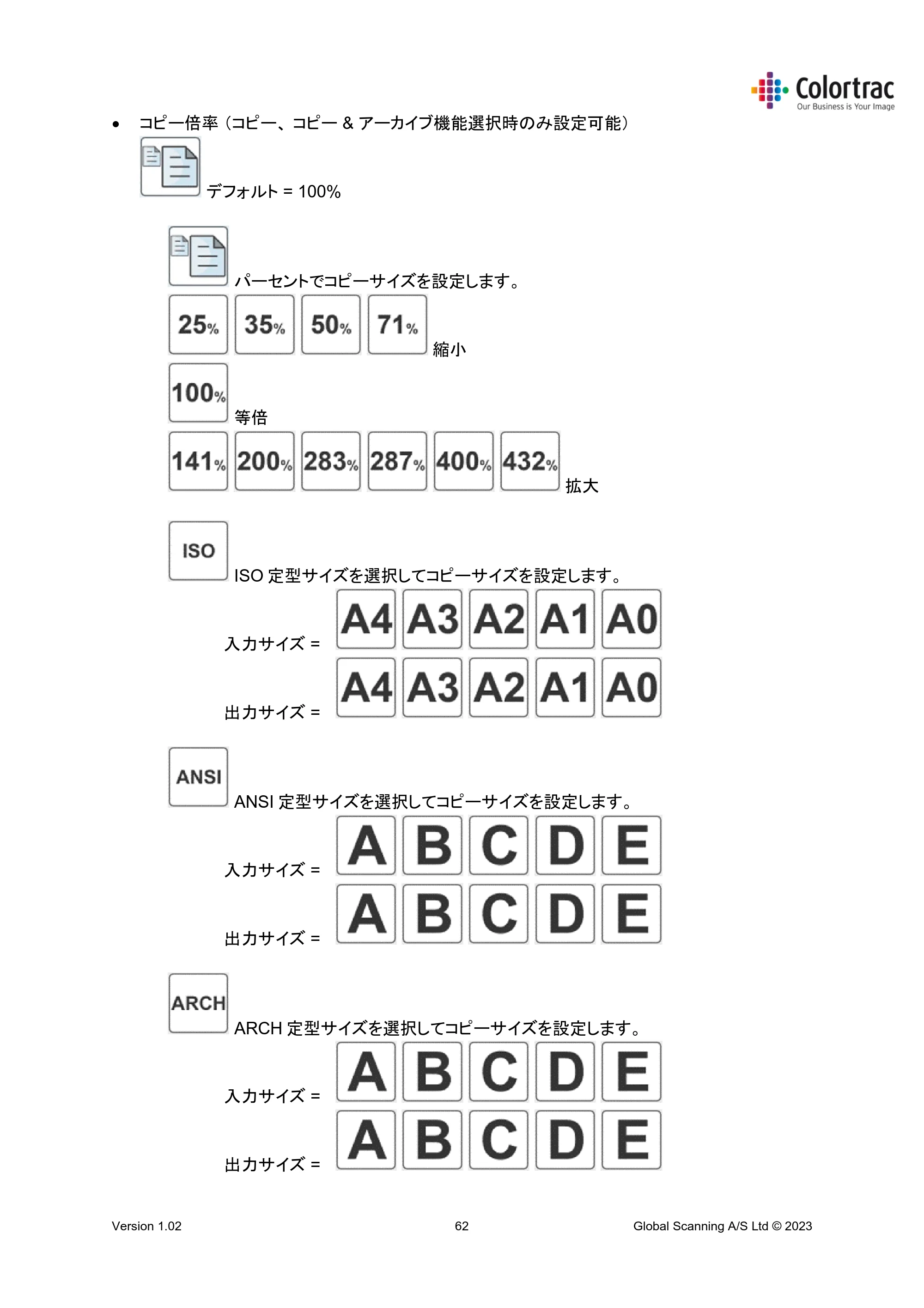 キヤノン TM-240・250・255・340・350・355 TM-Series MFP 専用スキャナーユニット Lm24／Lm36取扱説明書 2023年10月26日掲載 （PDF形式／5.47Mバイト） — 原本ページ — 62ページ