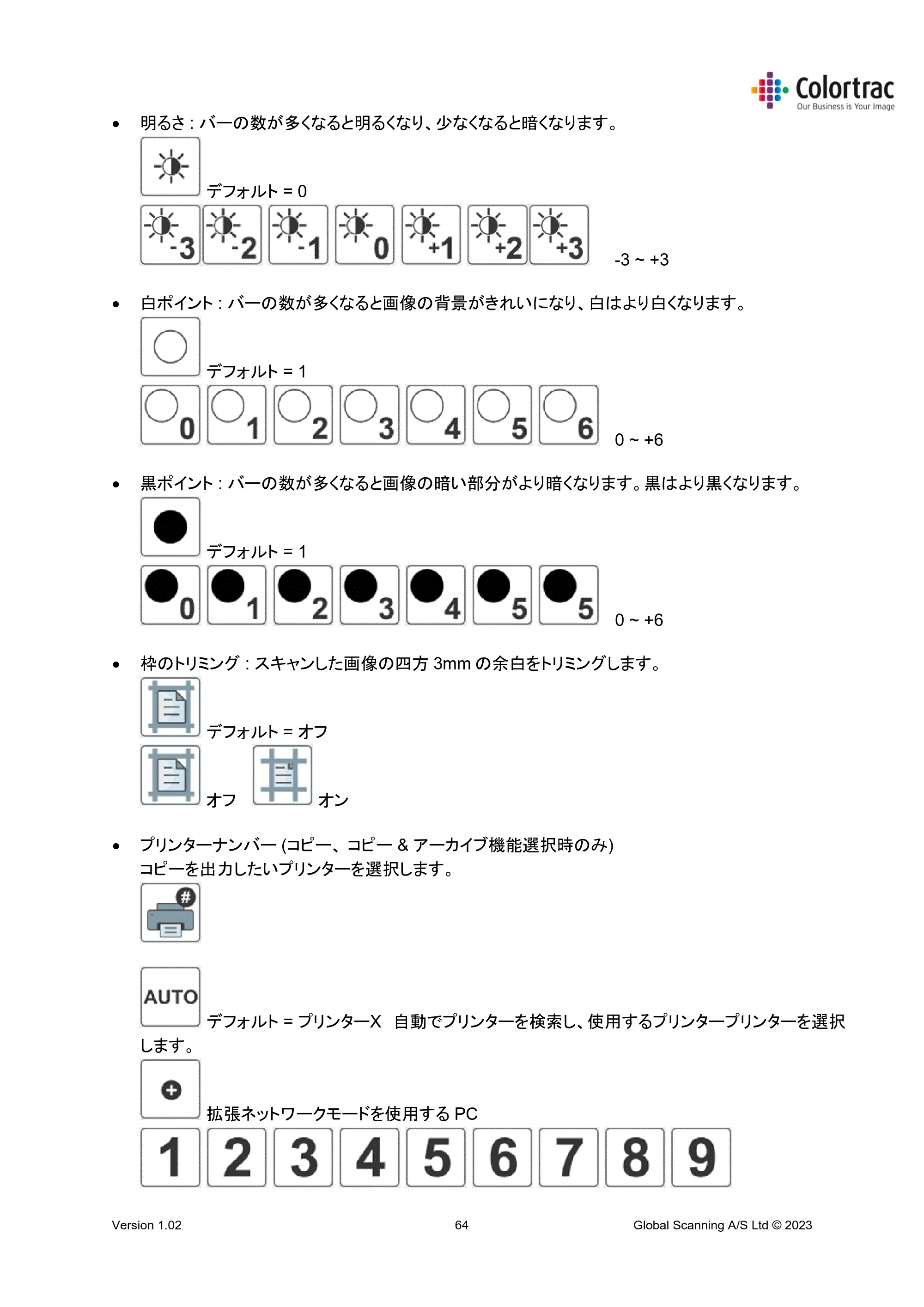 キヤノン TM-240・250・255・340・350・355 TM-Series MFP 専用スキャナーユニット Lm24／Lm36取扱説明書 2023年10月26日掲載 （PDF形式／5.47Mバイト） — 原本ページ — 64ページ