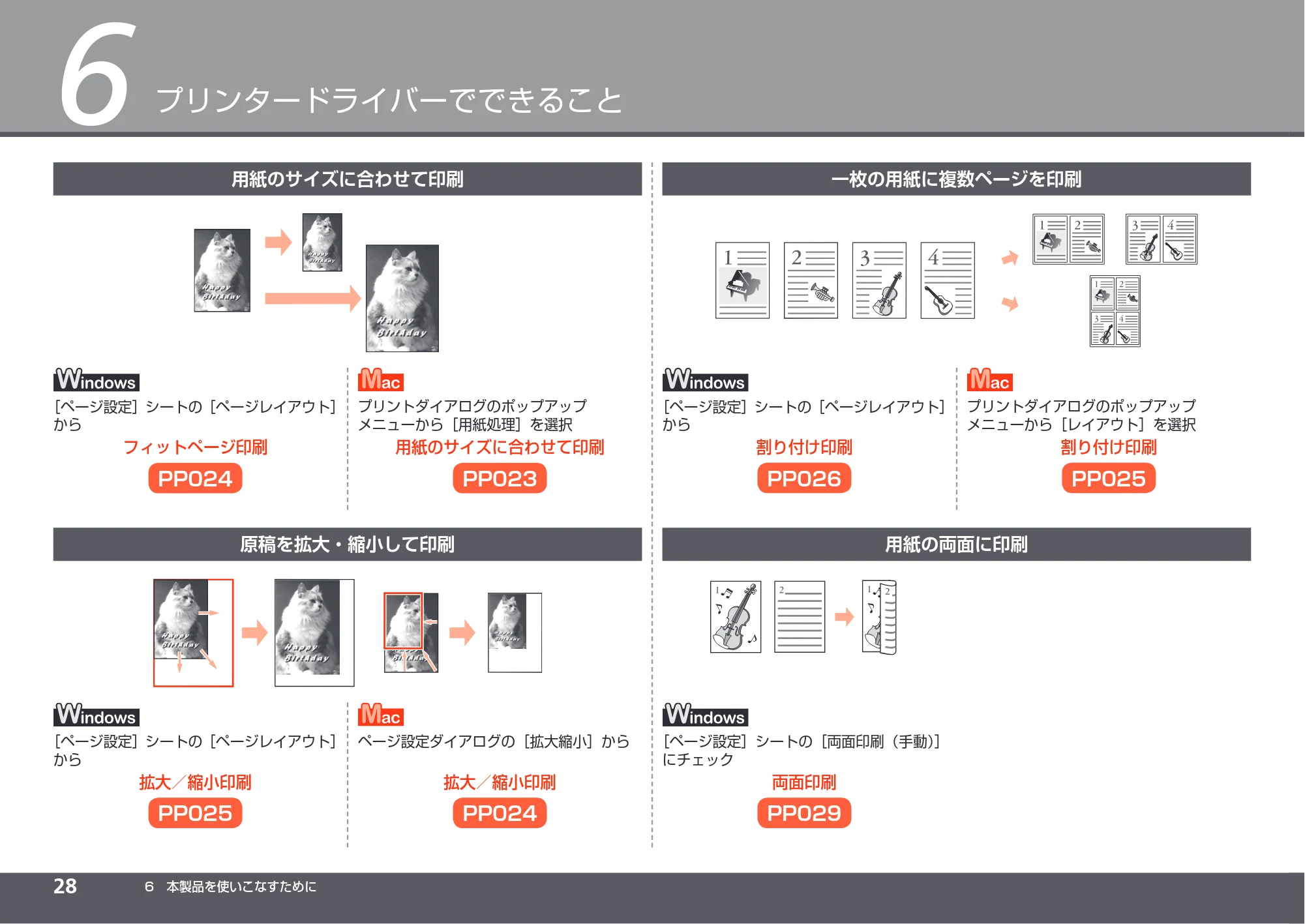 キヤノン PIXUS PRO-1 かんたんスタートガイド（PDF：5.50MB） — プリンタードライバーでできること — 原本ページ — 30ページ