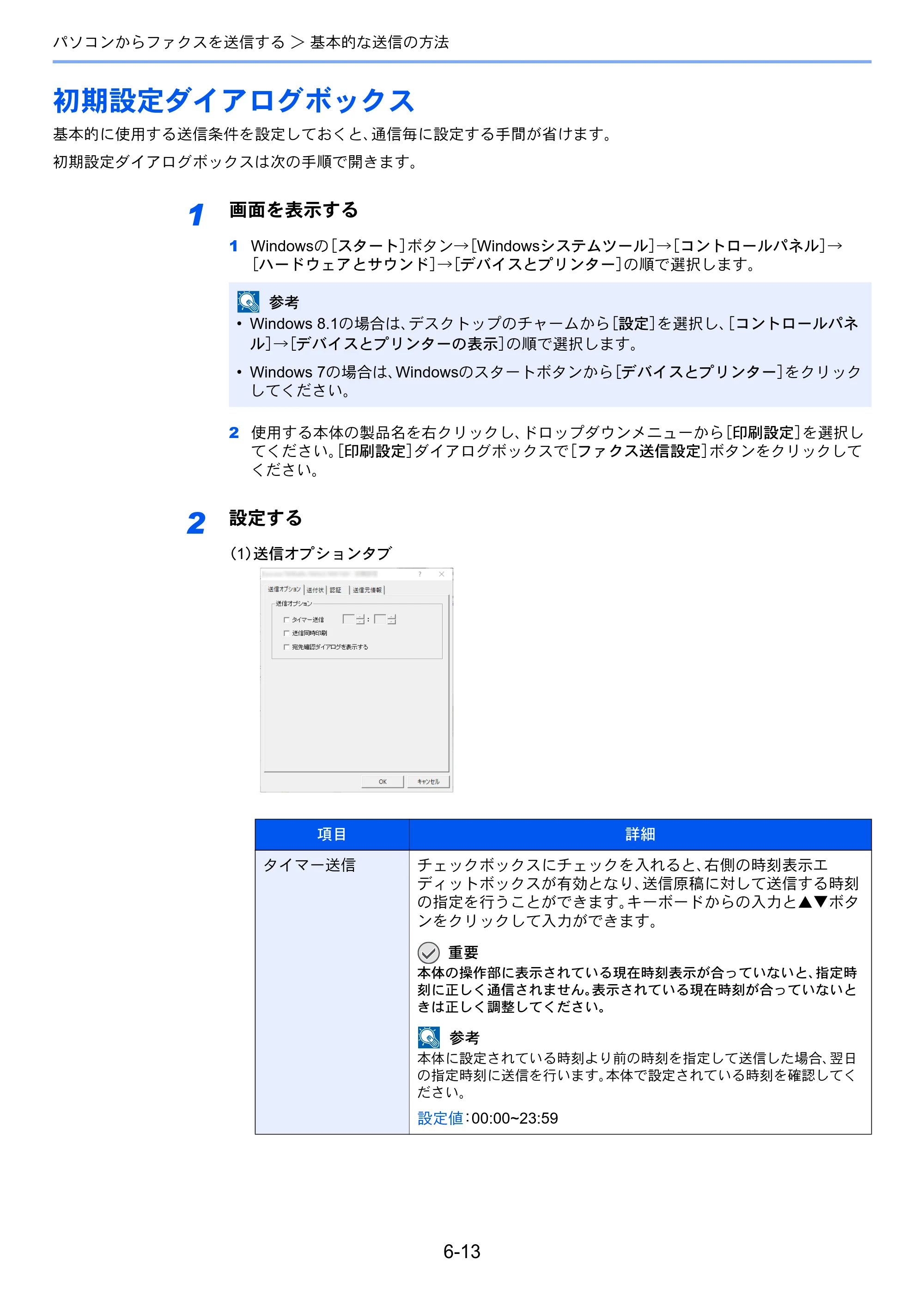 京セラ TASKalfa 2553ci / TASKalfa 3253ci / TASKalfa 4053ci TASKalfa 9003i/7003i FAX使用説明書 — 初期設定ダイアログボックス — 原本ページ — 155ページ