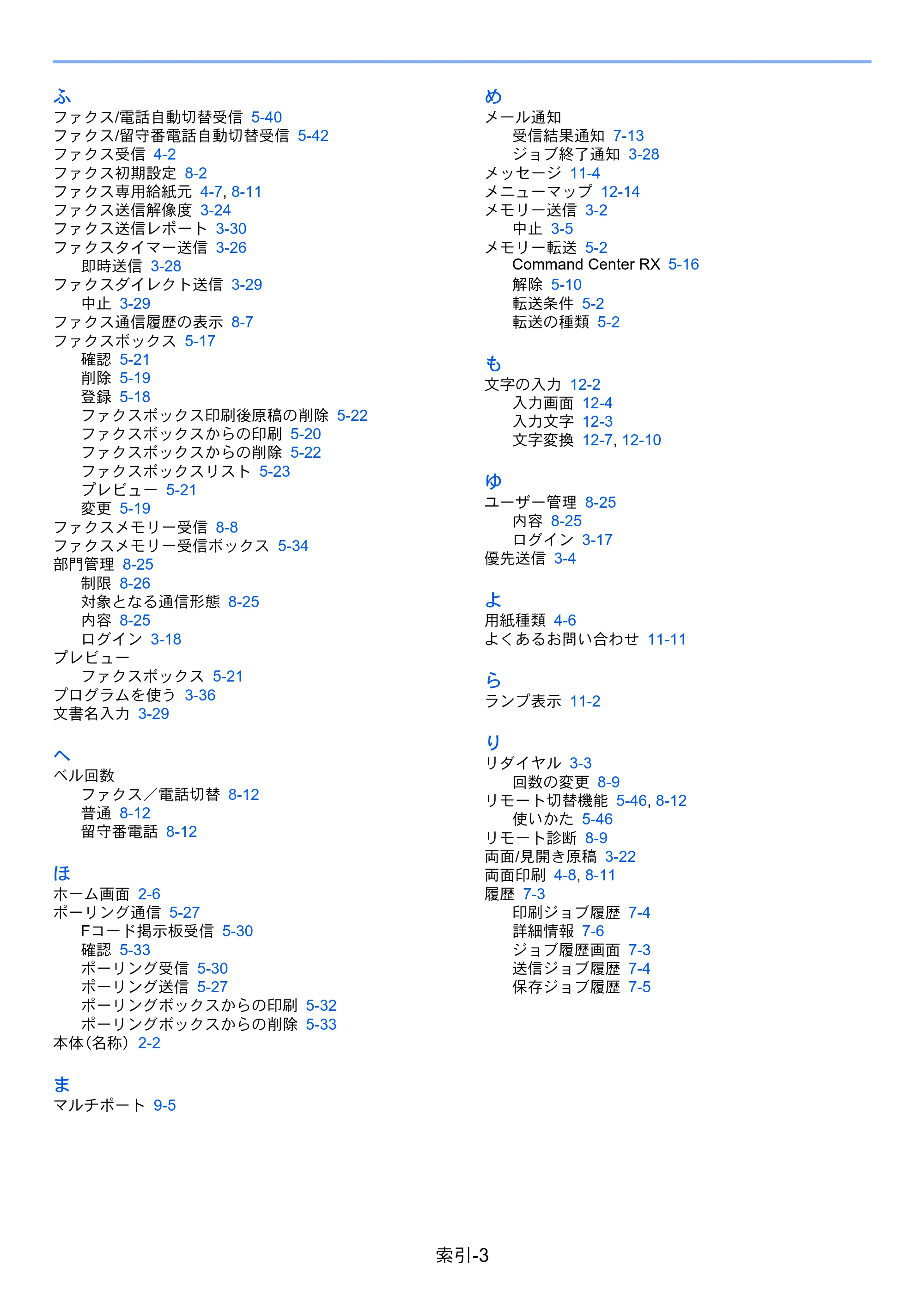 京セラ TASKalfa 2553ci / TASKalfa 3253ci / TASKalfa 4053ci TASKalfa 9003i/7003i FAX使用説明書 — 原本ページ — 275ページ