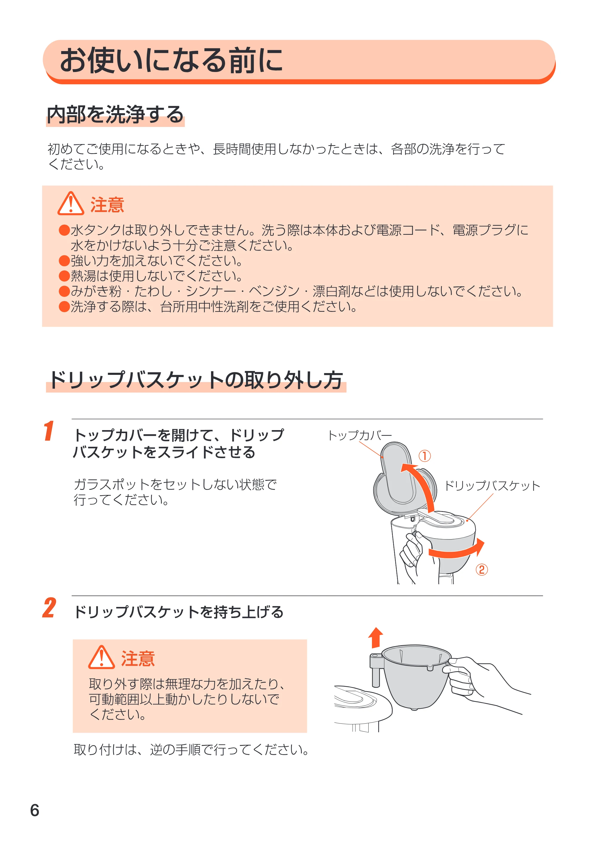 アイリスオーヤマ CMK-720 取扱説明書 — 原本ページ — 6ページ
