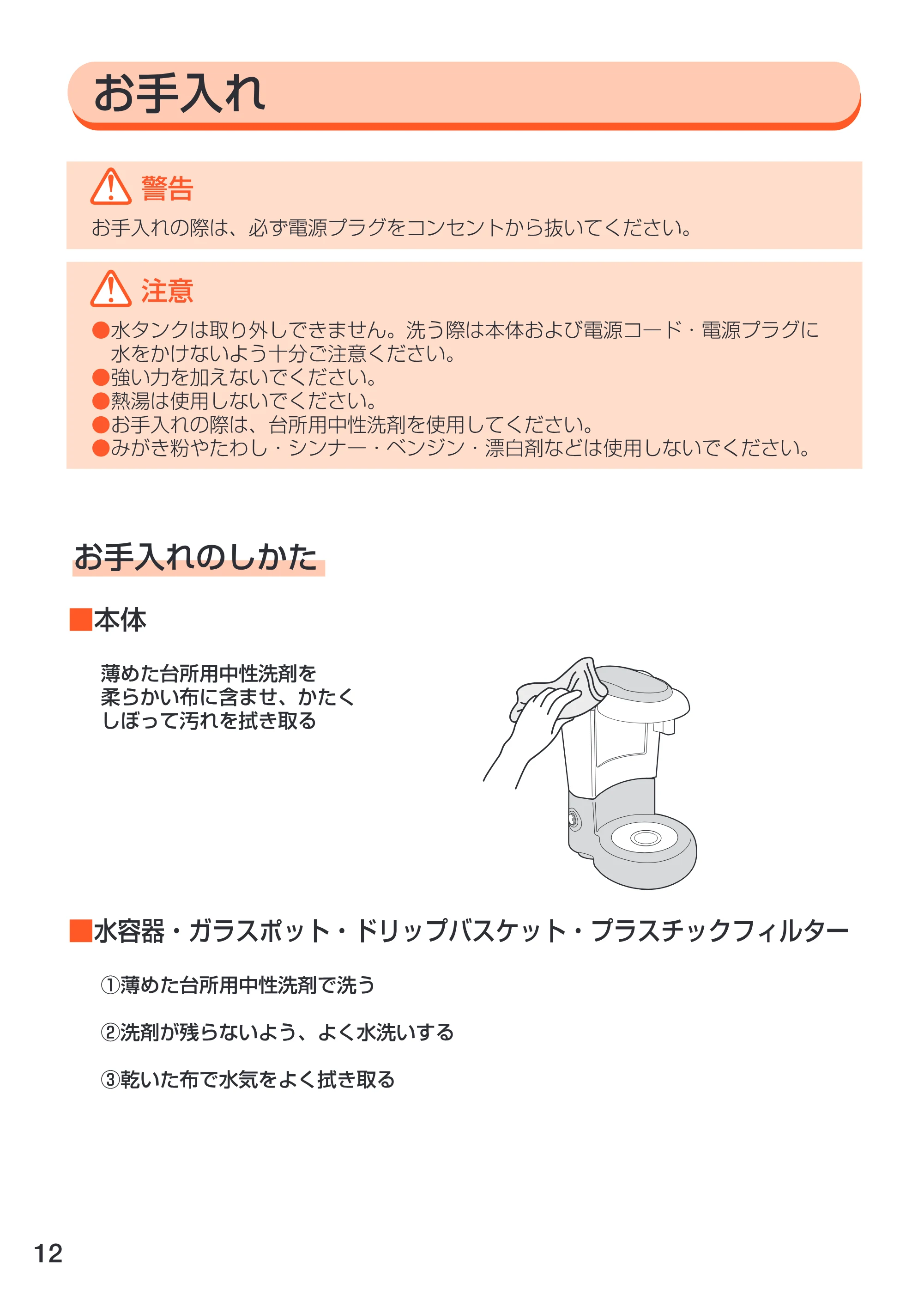 アイリスオーヤマ CMK-720 取扱説明書 — 原本ページ — 12ページ