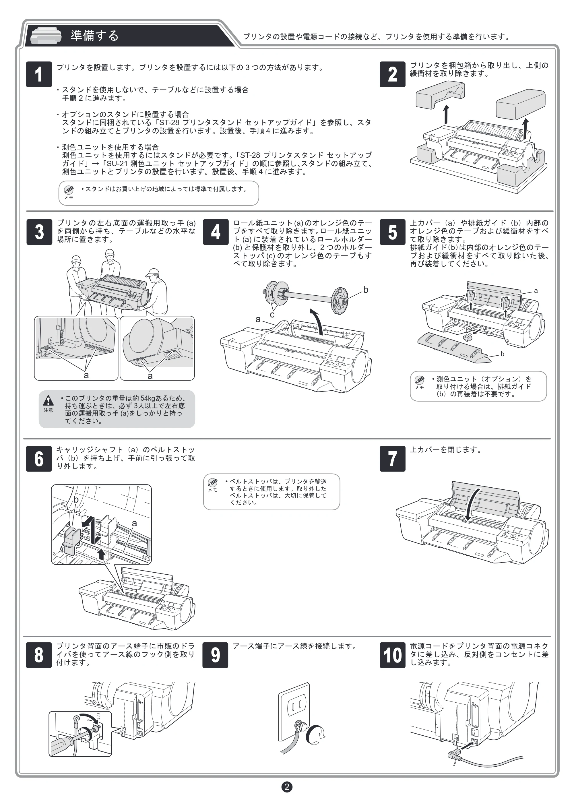 キヤノン iPF6400S セットアップガイド （PDF形式／6.31Mバイト） — 原本ページ — 2ページ