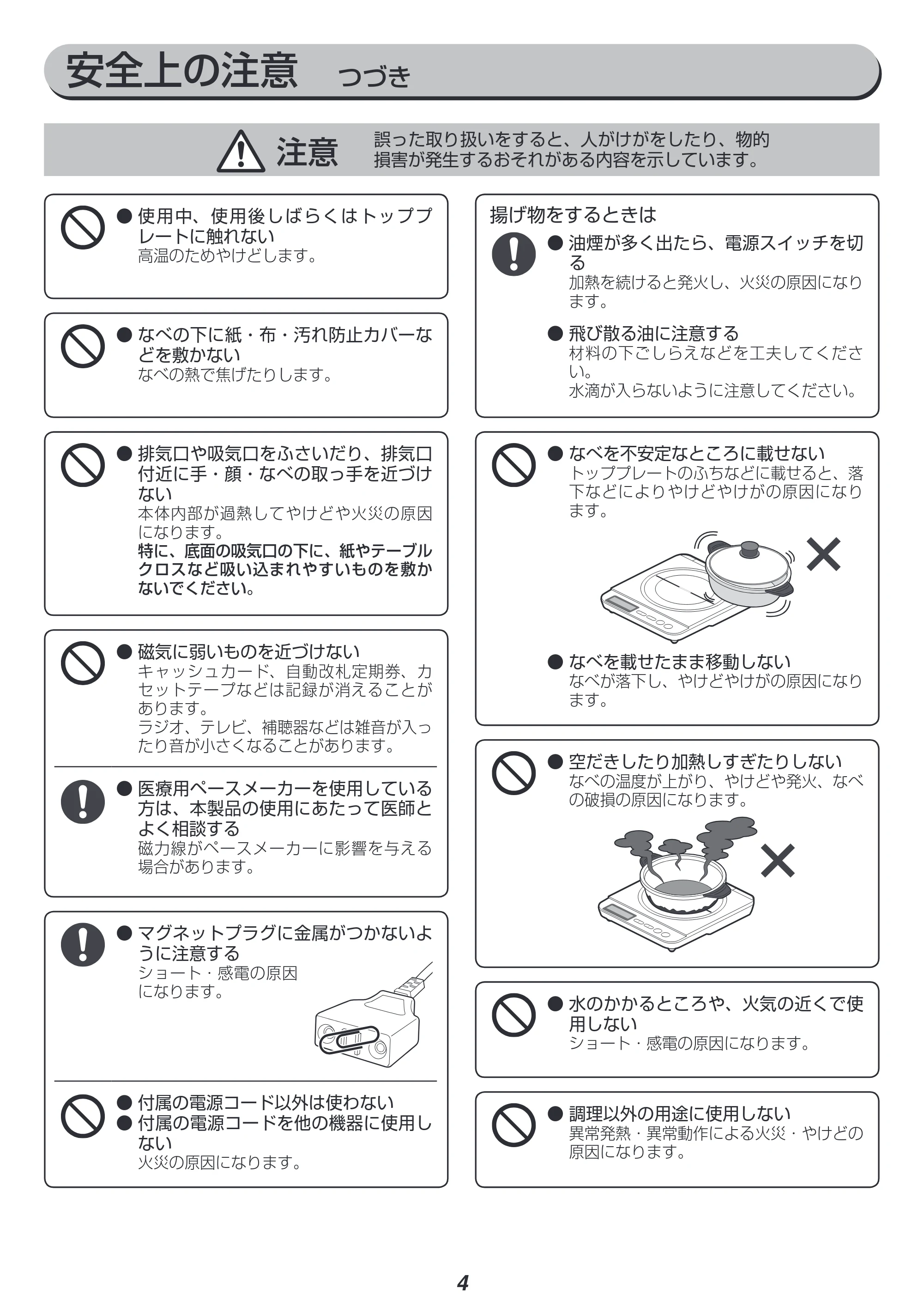 アイリスオーヤマ IHC-TE7 取扱説明書 — 原本ページ — 4ページ