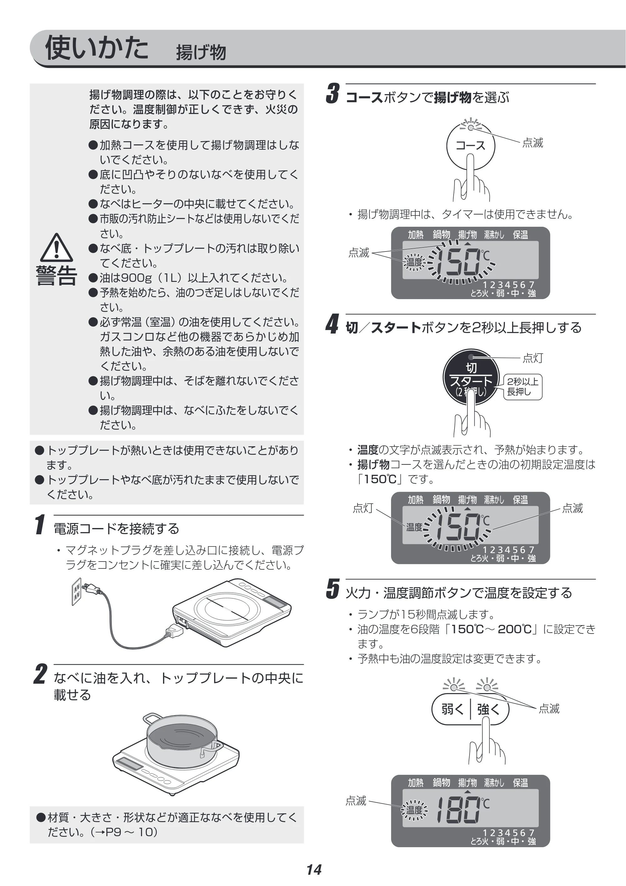アイリスオーヤマ IHC-TE7 取扱説明書 — 原本ページ — 14ページ