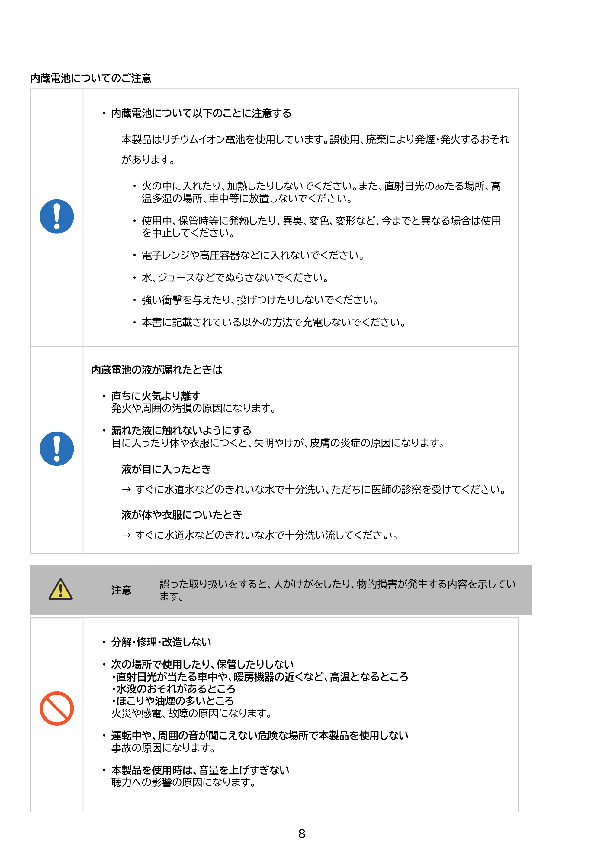 アイリスオーヤマ BTS-224 取扱説明書 — 原本ページ — 8ページ