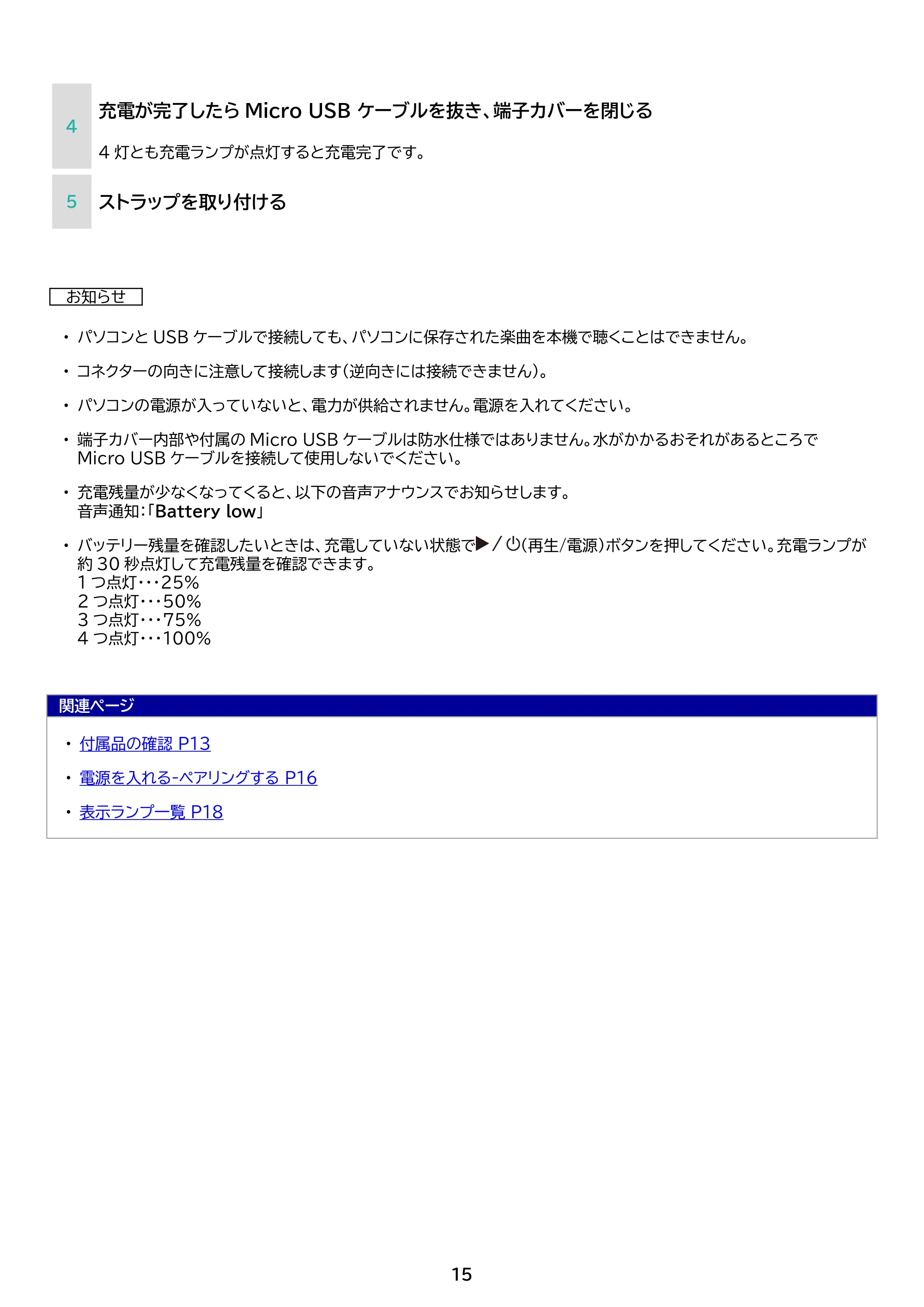 アイリスオーヤマ BTS-224 取扱説明書 — 原本ページ — 15ページ