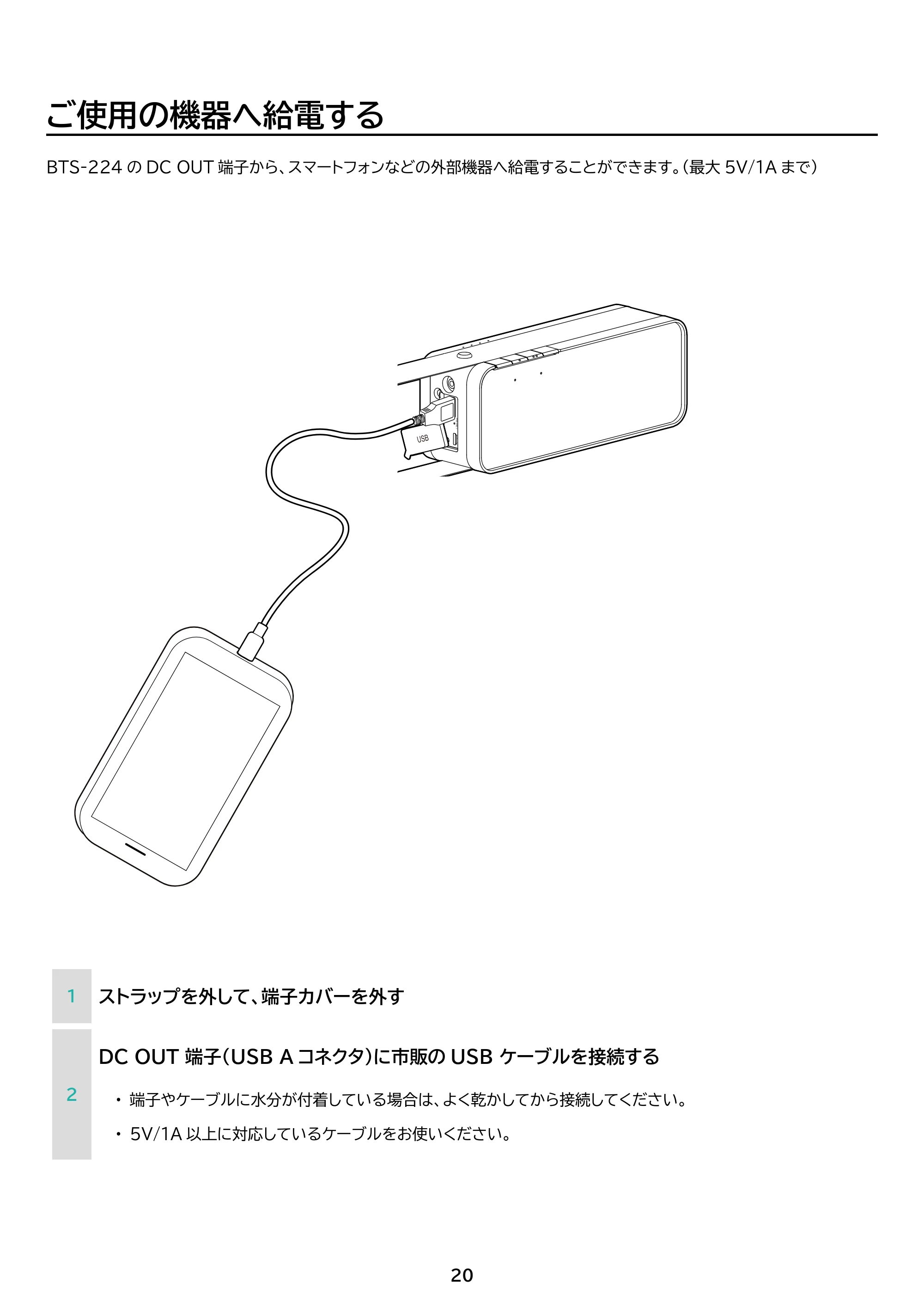 アイリスオーヤマ BTS-224 取扱説明書 — 原本ページ — 20ページ
