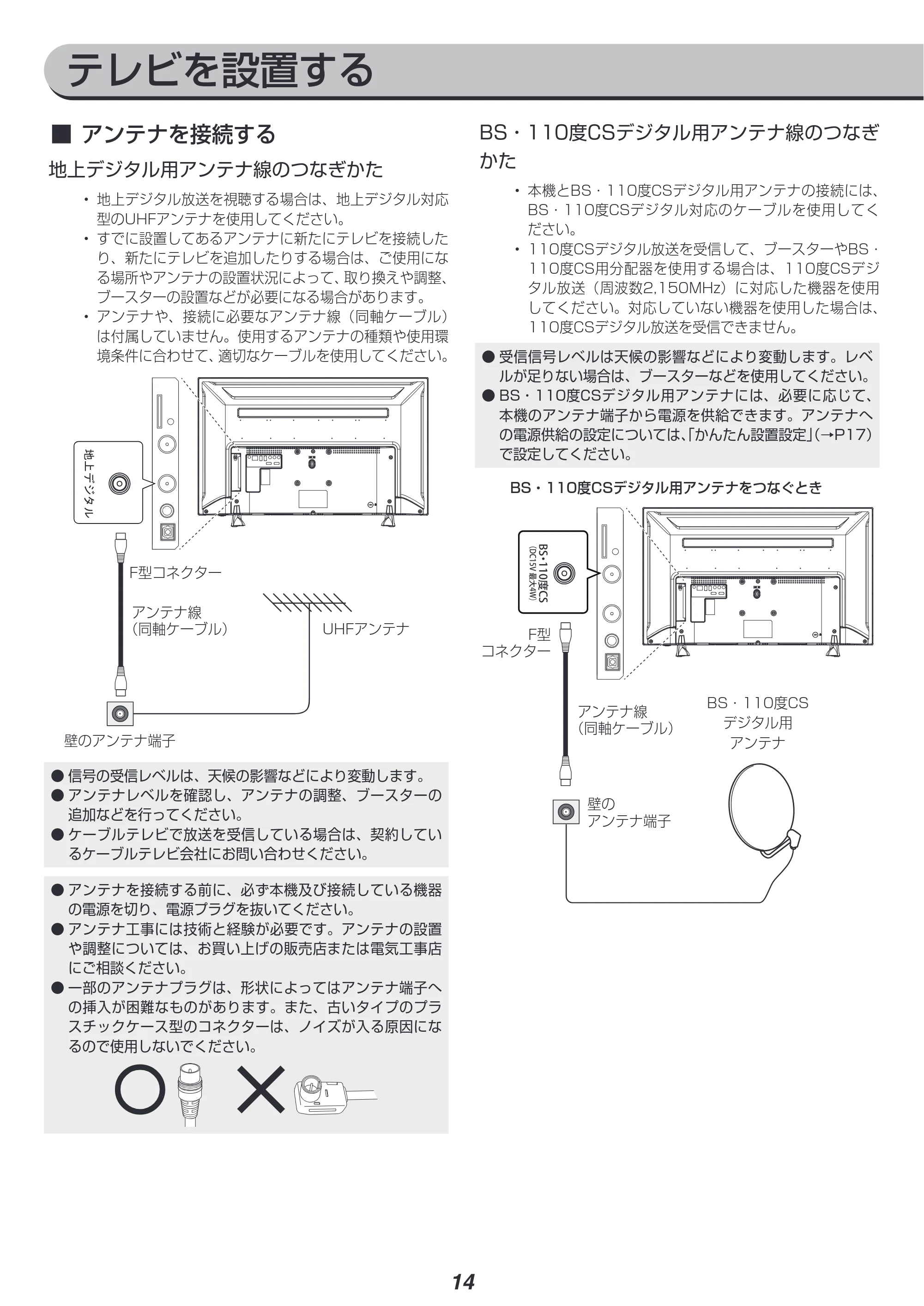 アイリスオーヤマ LT-40A420 取扱説明書 — 原本ページ — 14ページ