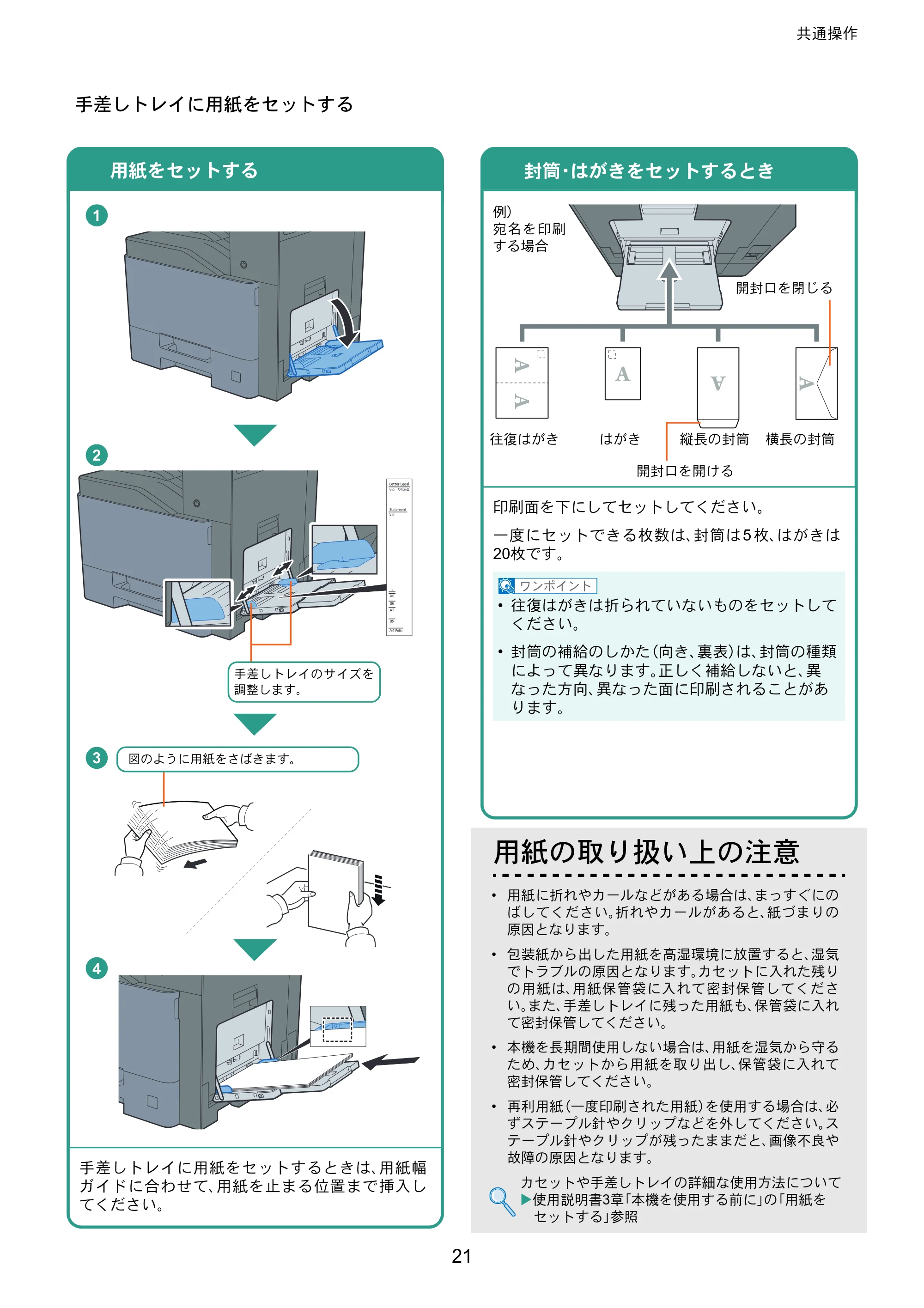 京セラ TASKalfa 356ci / TASKalfa 406ci TASKalfa 406ci/TASKalfa 356ci クイックガイド — 原本ページ — 21ページ