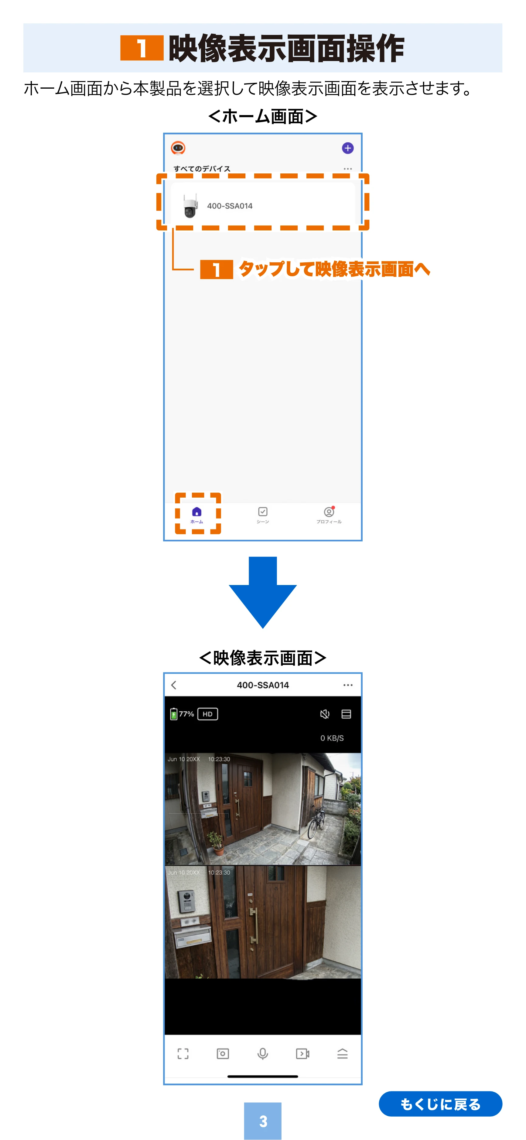 サンワサプライ 400-SSA014 取扱説明書 — 映像表示画面操作 1 — 原本ページ — 3ページ