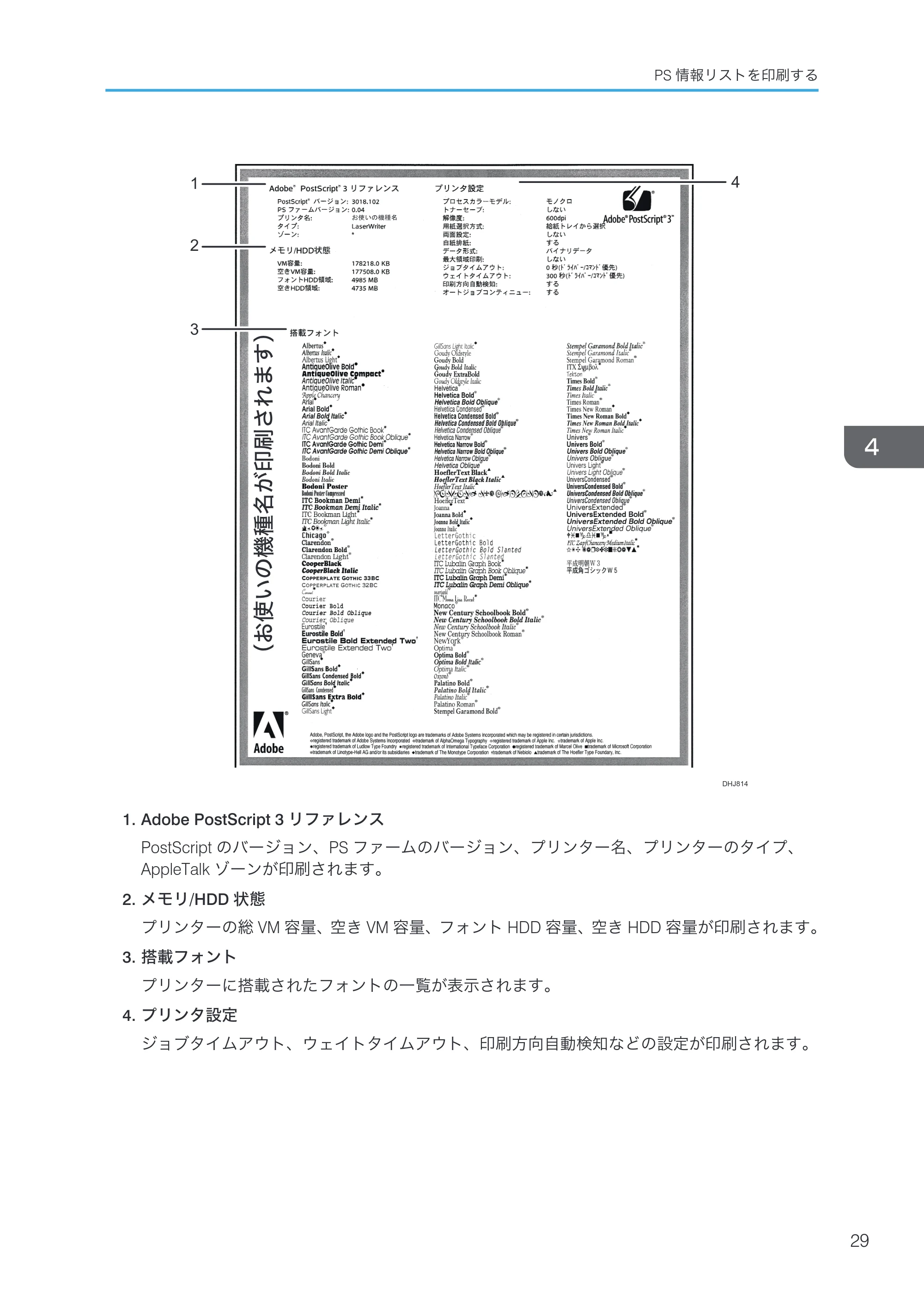 リコー RICOH MP W6700SP PostScript 3 — 原本ページ — 31ページ