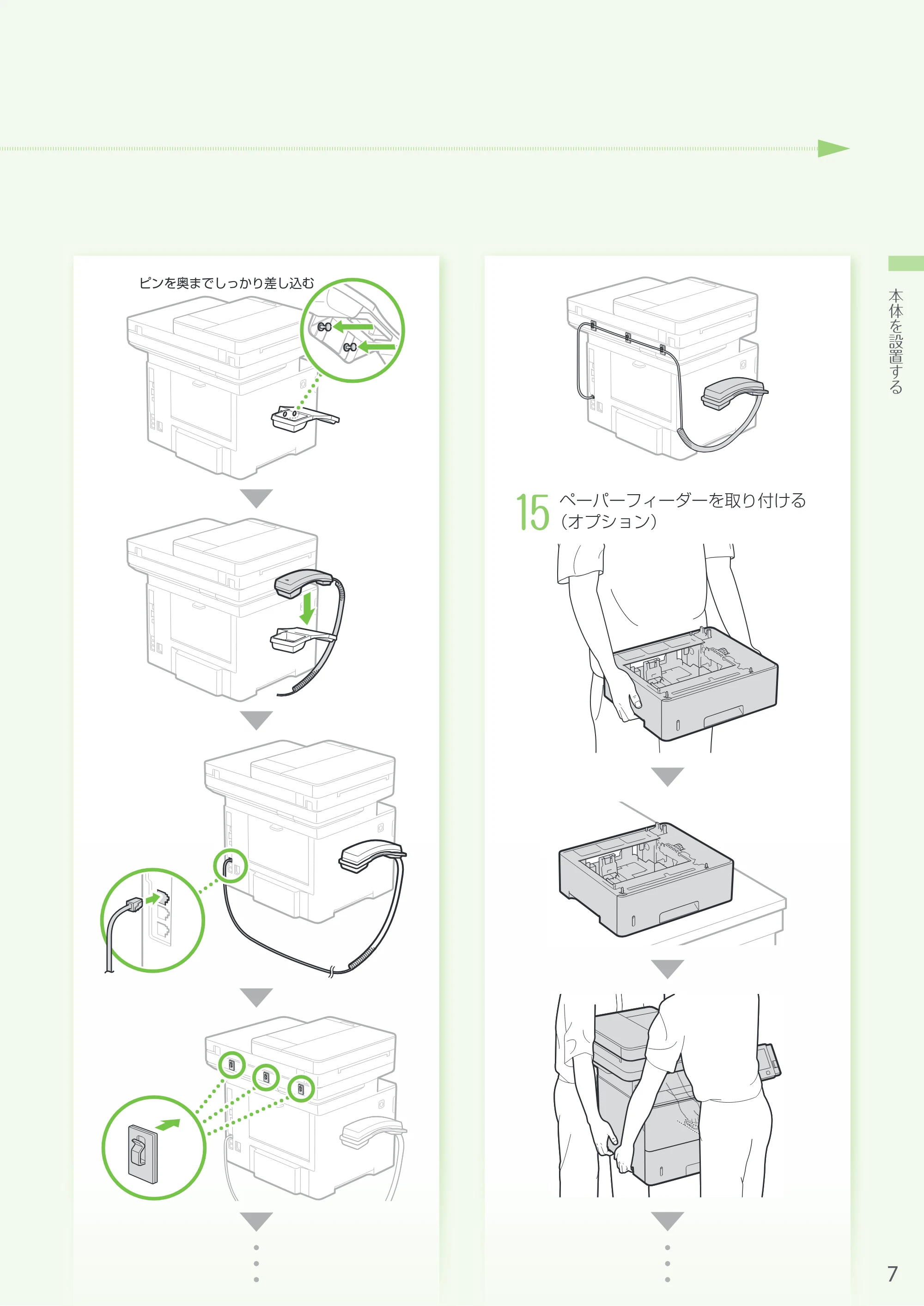 キヤノン MF521dw かんたん設置ガイド 2018年4月26日更新(PDF:16.4MB) — 原本ページ — 7ページ