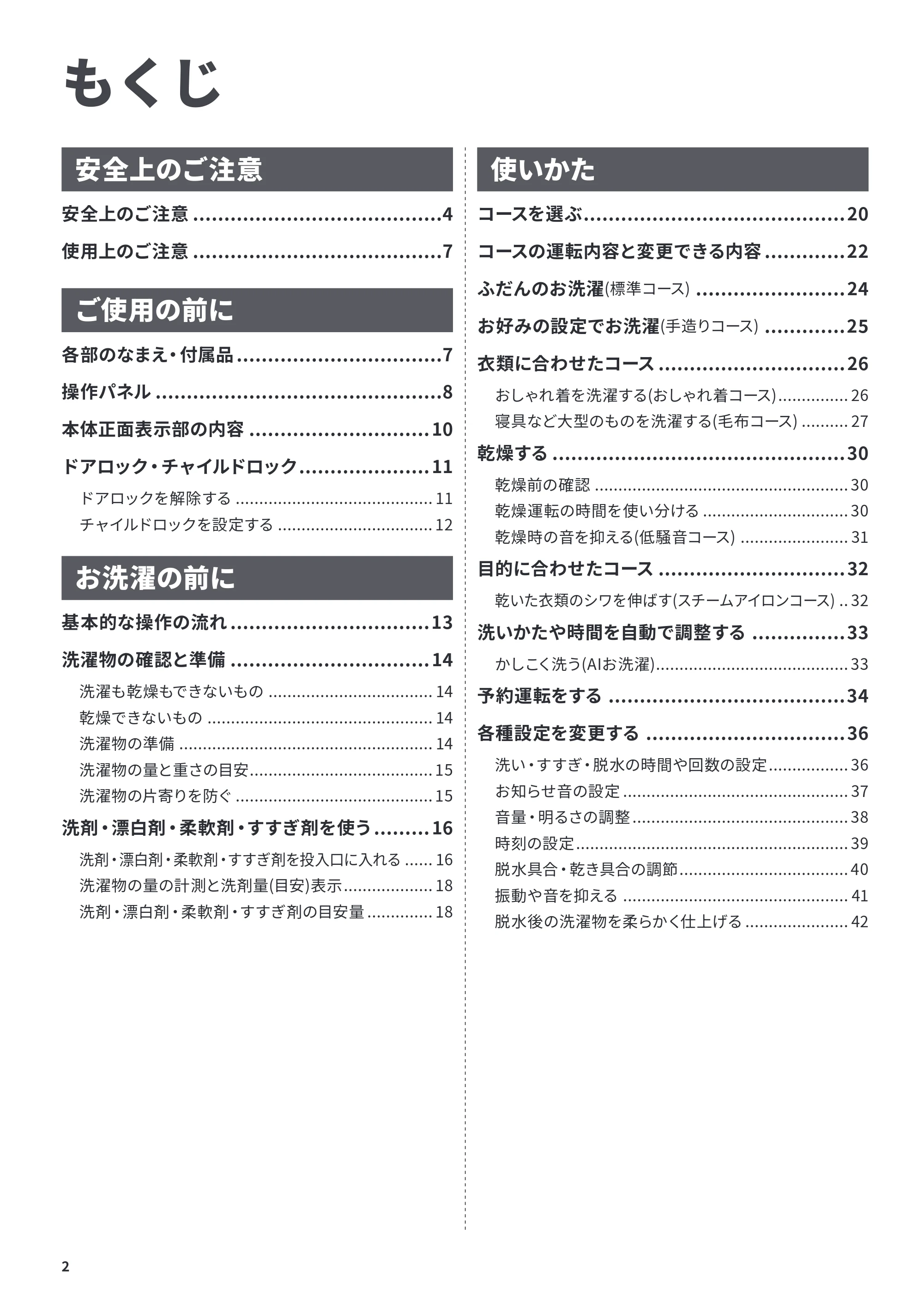 日立 BD-CG80PL / BD-CG80PR 取扱説明書 — もくじ — 原本ページ — 2ページ