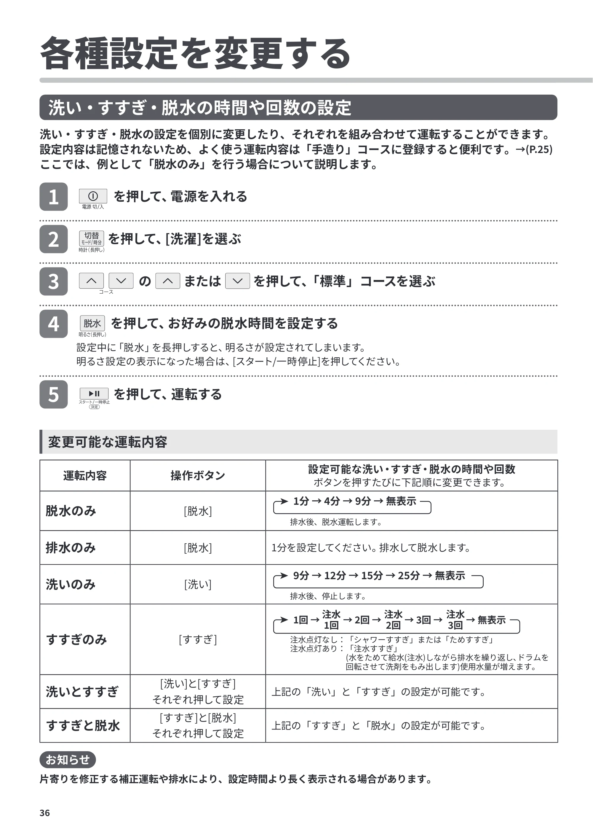 日立 BD-CG80PL / BD-CG80PR 取扱説明書 — 各種設定を変更する — 原本ページ — 36ページ