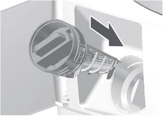 日立 BD-CG80PL / BD-CG80PR 取扱説明書 — 6 糸くずフィルターの開口部を上に向けた状態で奥までしっかり差し込む — 図版 46-2 — 46ページ