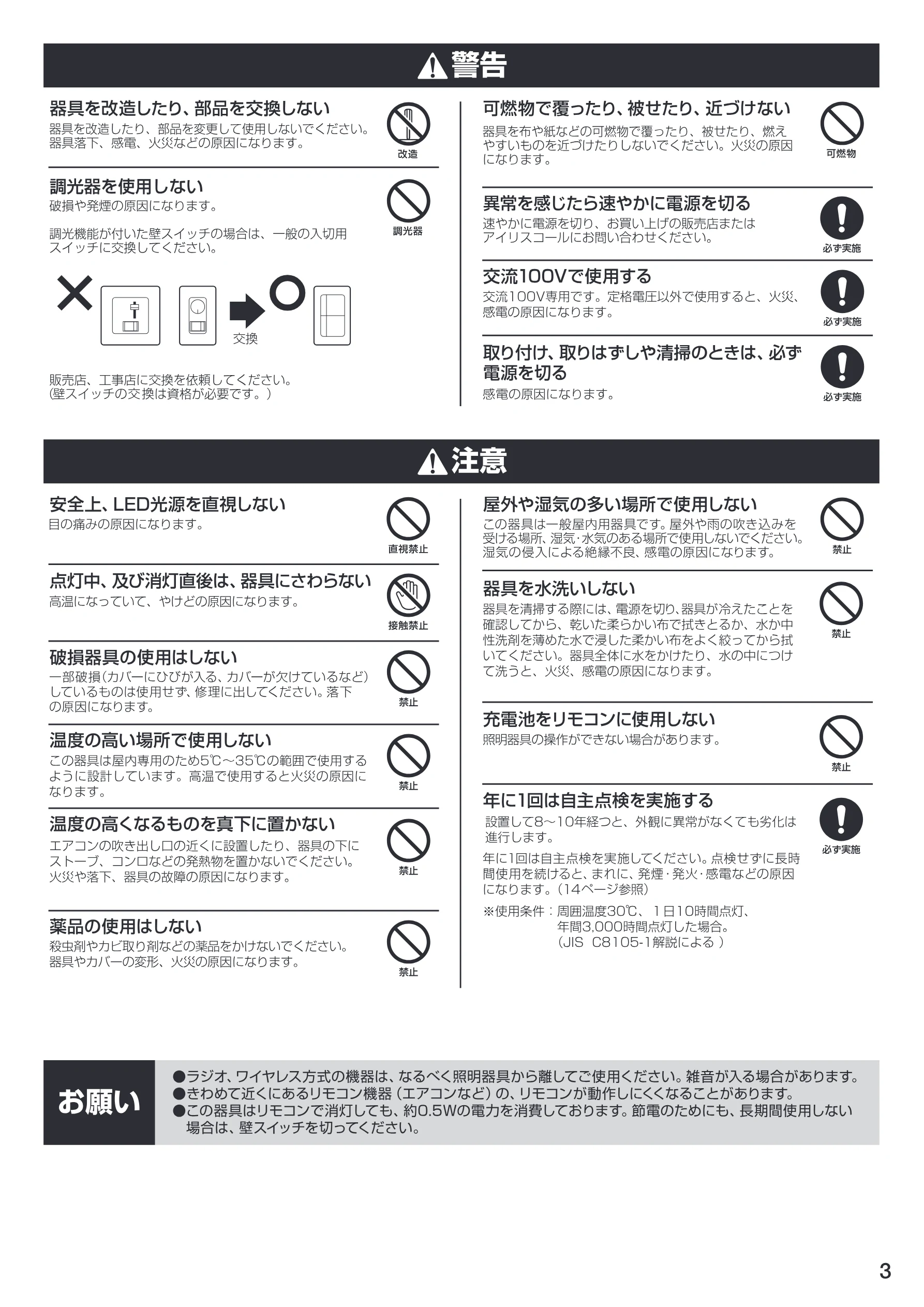 アイリスオーヤマ HS6N-W-A 取扱説明書 — 図版 3-1 — 3ページ
