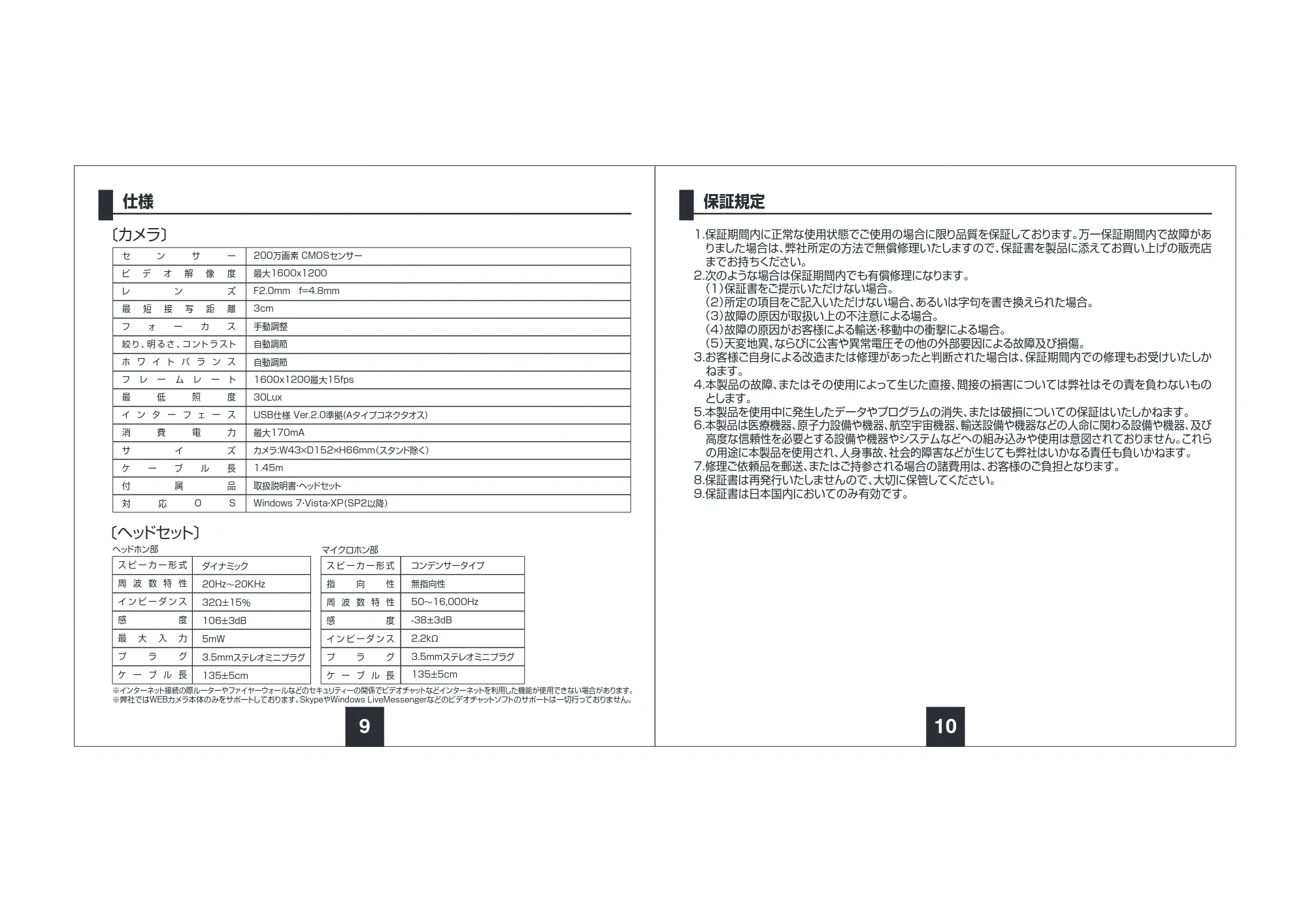 サンワサプライ 900-CMS001 / 900-CMS002 取扱説明書 — 9 10 — 原本ページ — 6ページ