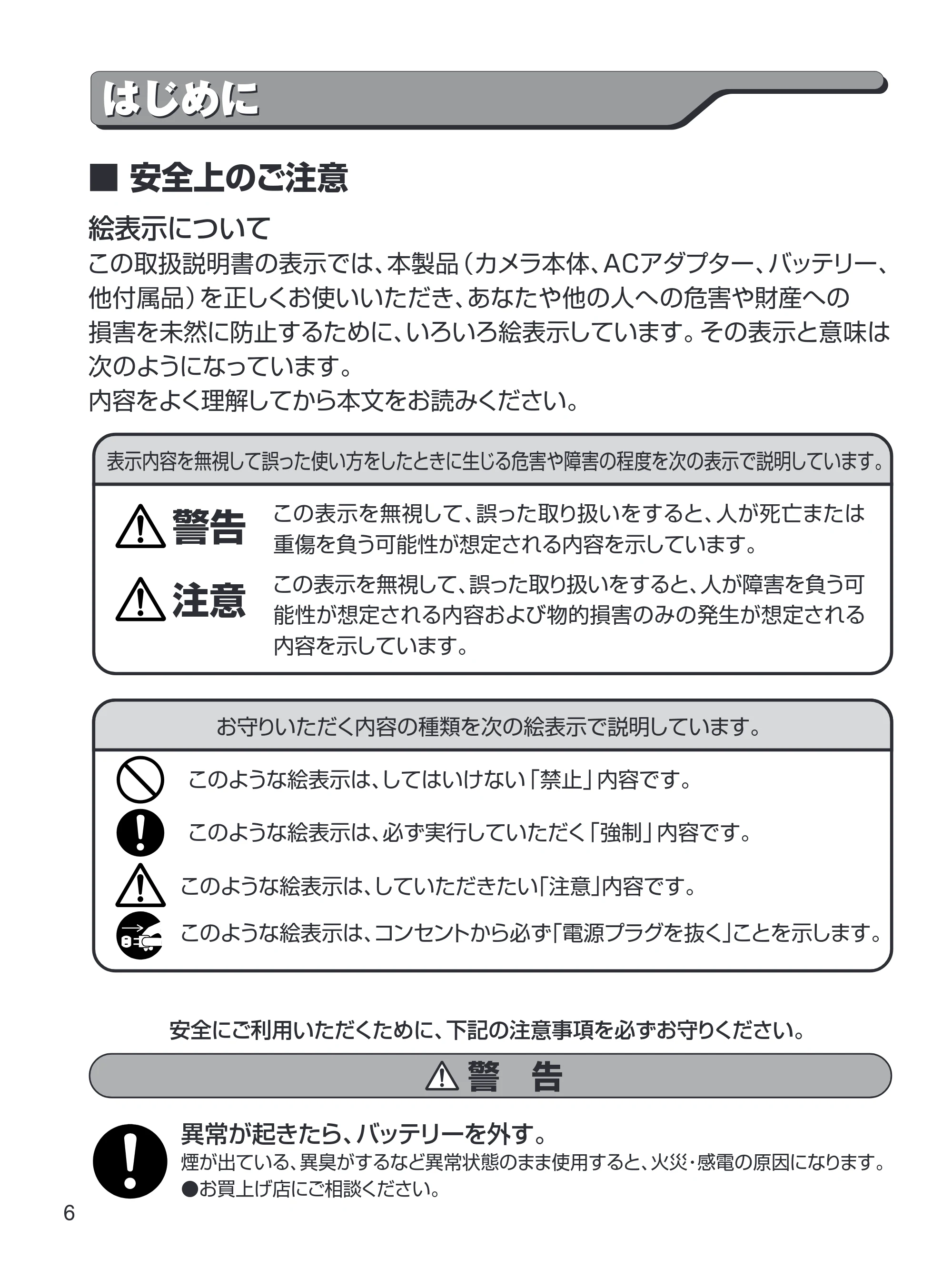 日立 HDC-1471 取扱説明書 — はじめに — 原本ページ — 6ページ