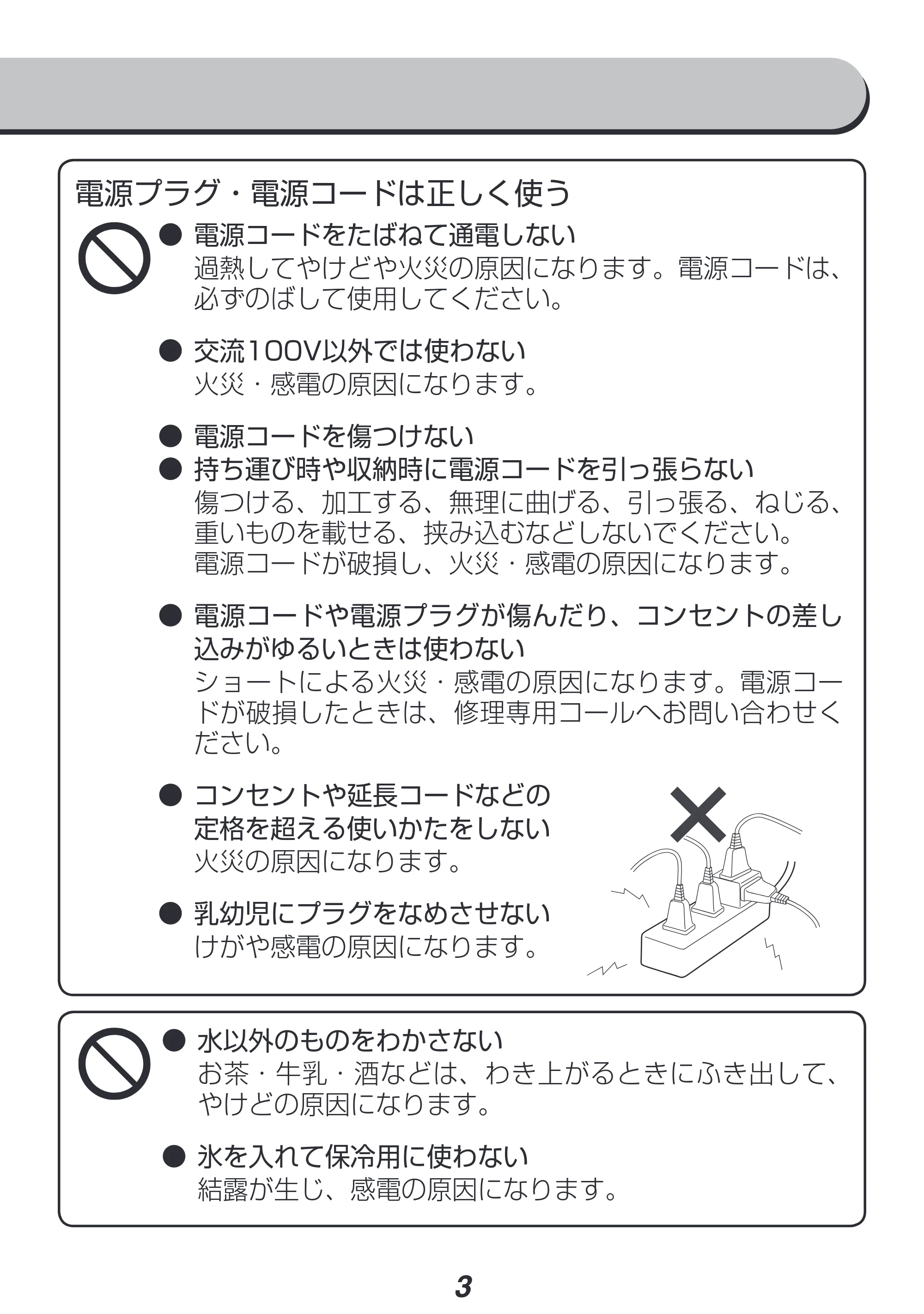 アイリスオーヤマ IKE-R800 取扱説明書 — 原本ページ — 3ページ