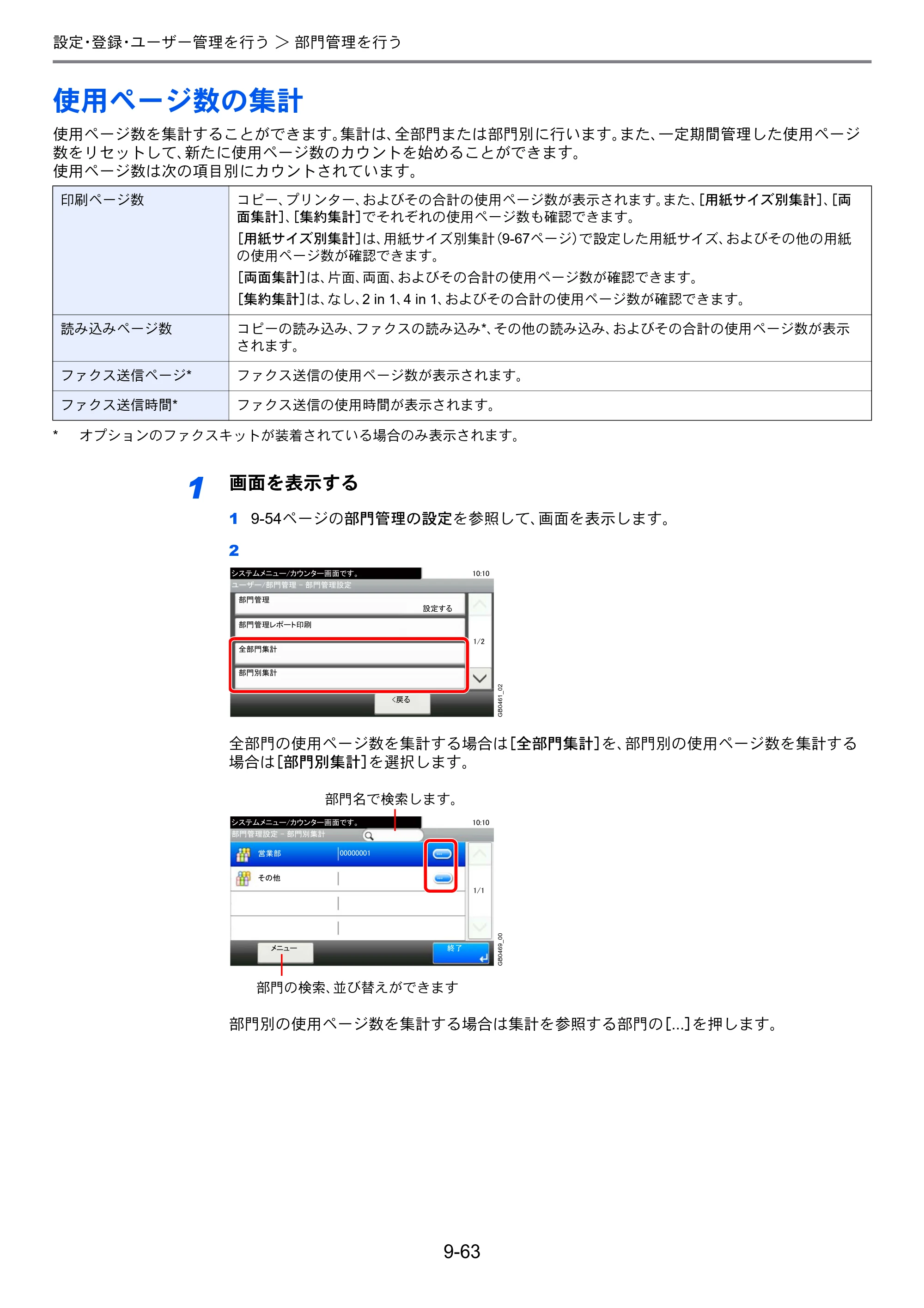 京セラ TASKalfa 256i / TASKalfa 306i "TASKalfa 256i TASKalfa 306i 使用説明書 — 使用ページ数の集計 — 原本ページ — 305ページ