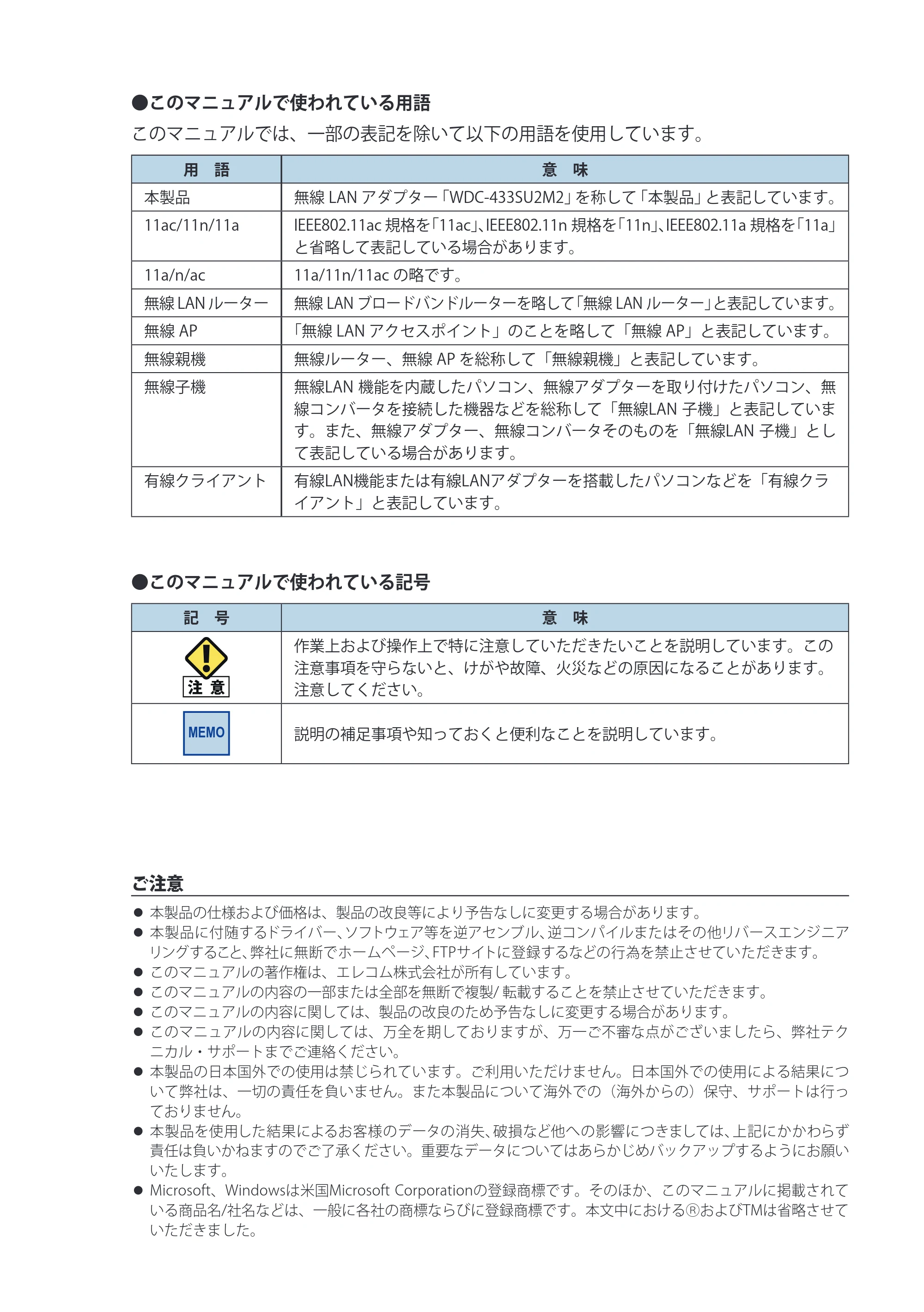 エレコム WDC-433SU2M2BK / WDC-433SU2M2WH 4.ユーザーズマニュアル（Windows版） — 原本ページ — 2ページ