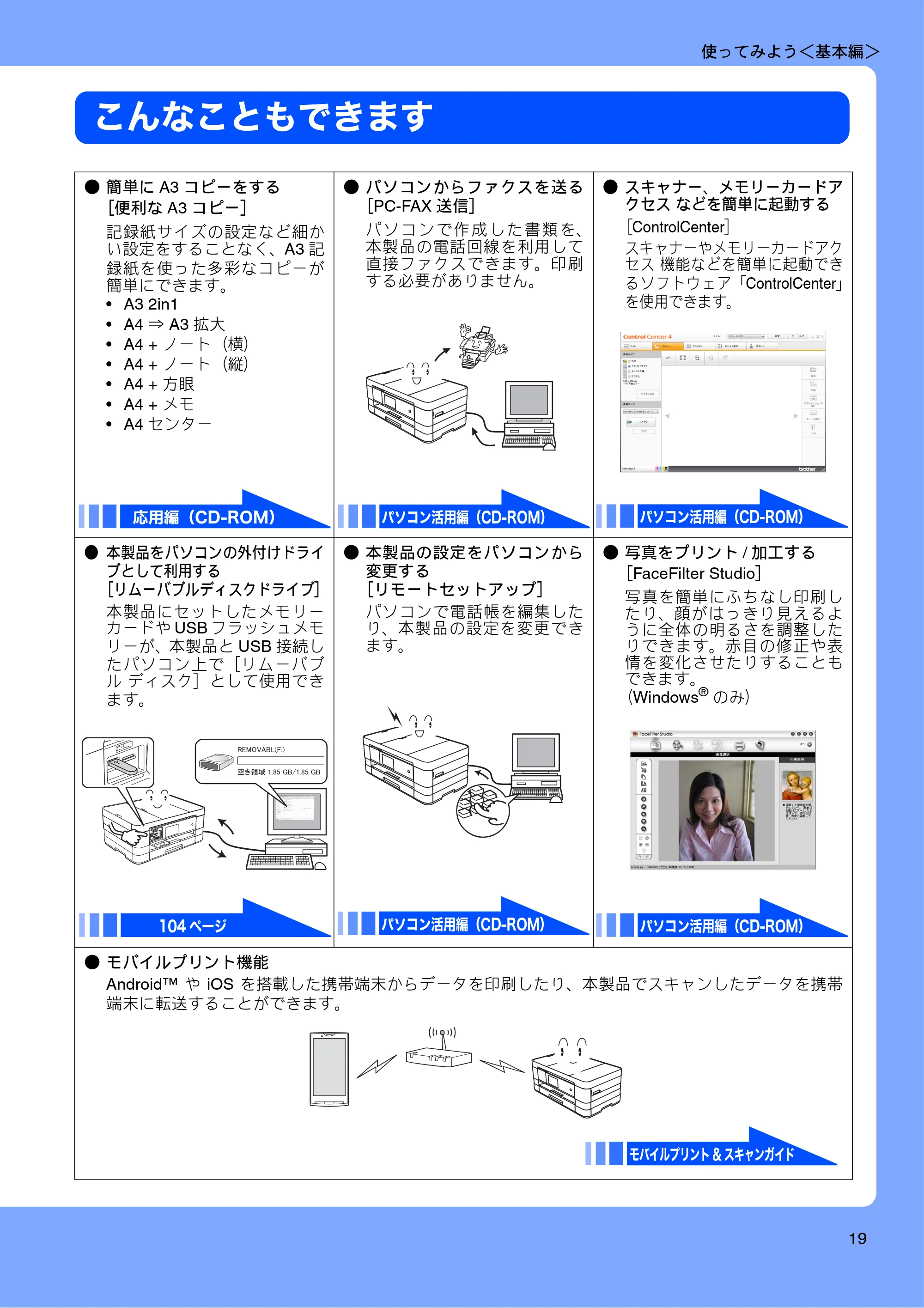 ブラザー MFC-J4510N / MFC-J4910CDW ユーザーズガイド ~基本編~ — こんなこともできます — 原本ページ — 21ページ