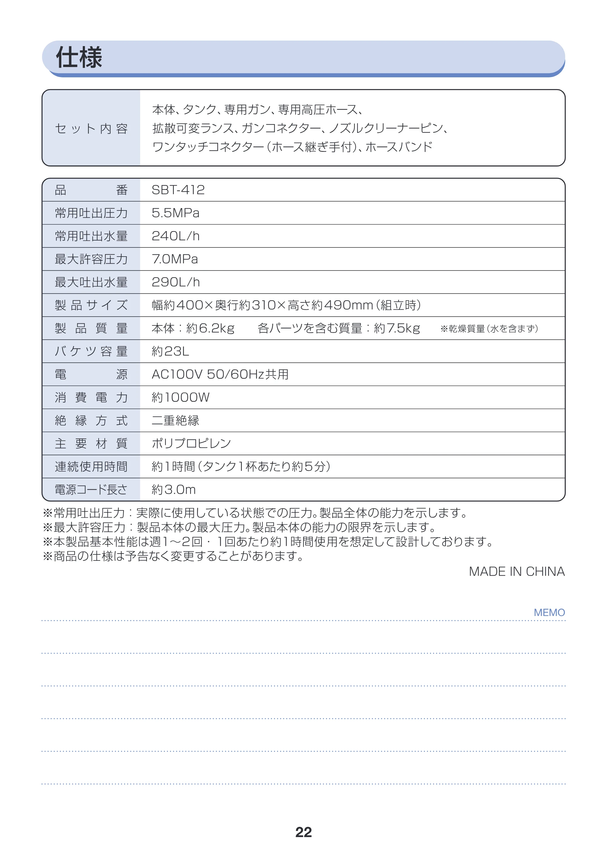アイリスオーヤマ SBT-412 取扱説明書 — 原本ページ — 22ページ