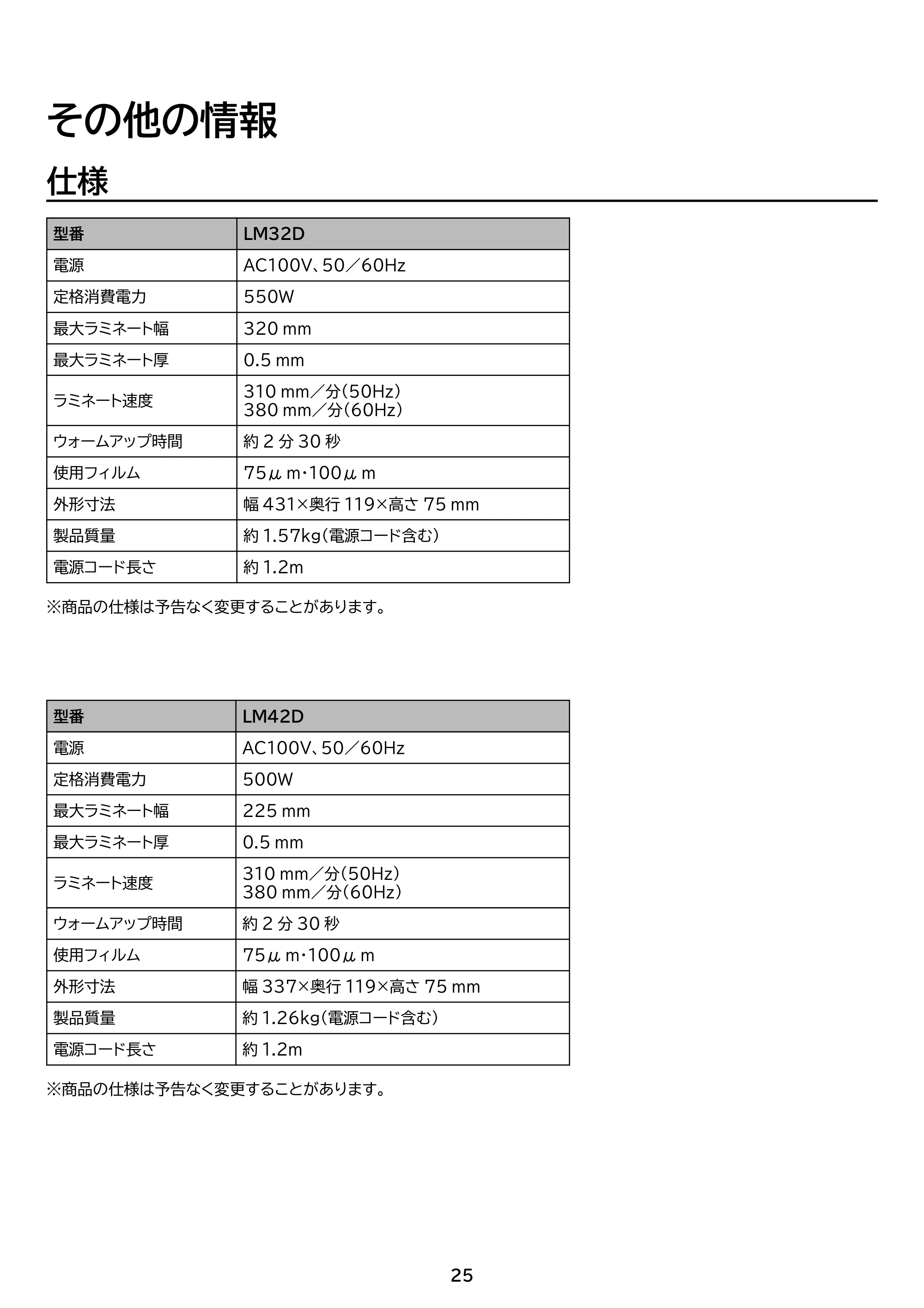 アイリスオーヤマ LM32D 取扱説明書 — 原本ページ — 25ページ