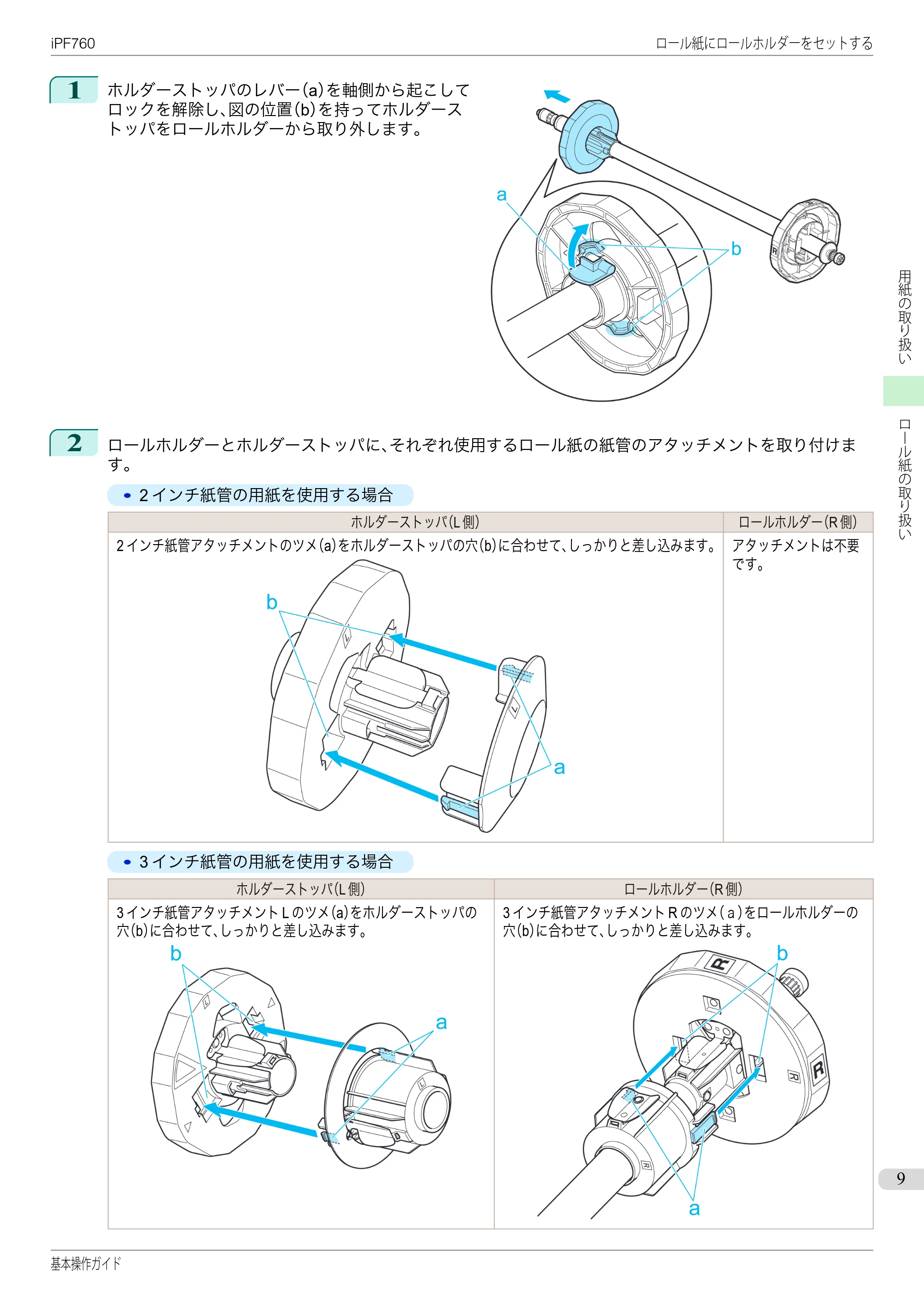 キヤノン iPF760/765 基本操作ガイド （PDF形式／11.24Mバイト） — 原本ページ — 9ページ
