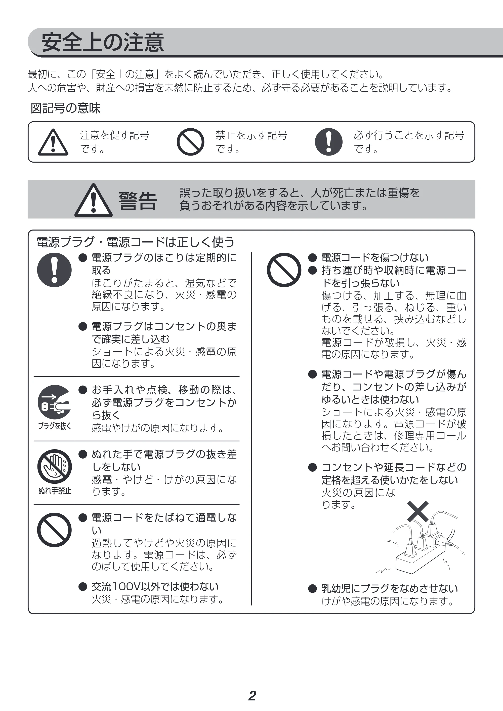 アイリスオーヤマ RC-IB10 取扱説明書 — 原本ページ — 2ページ