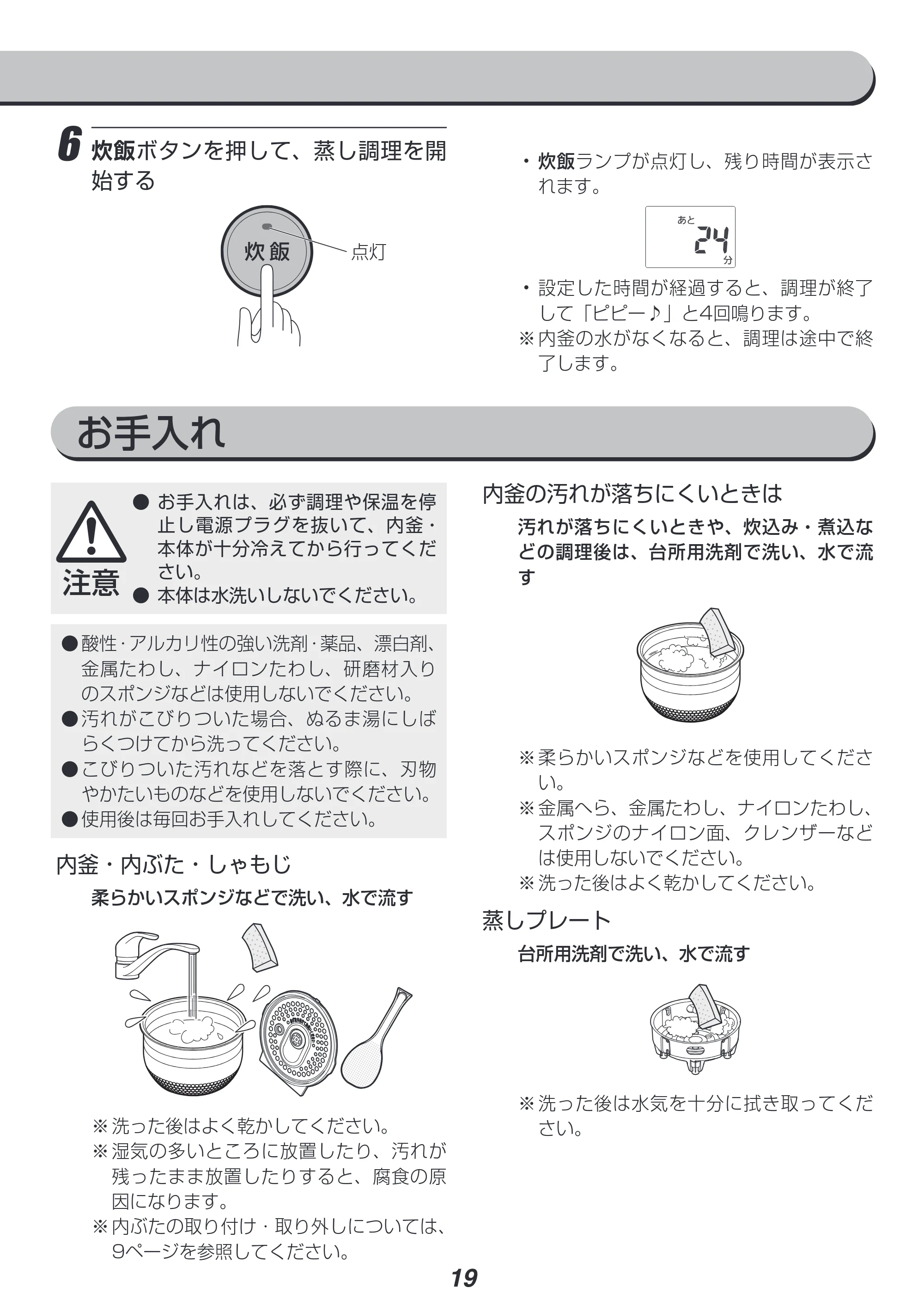 アイリスオーヤマ RC-IB10 取扱説明書 — 原本ページ — 19ページ