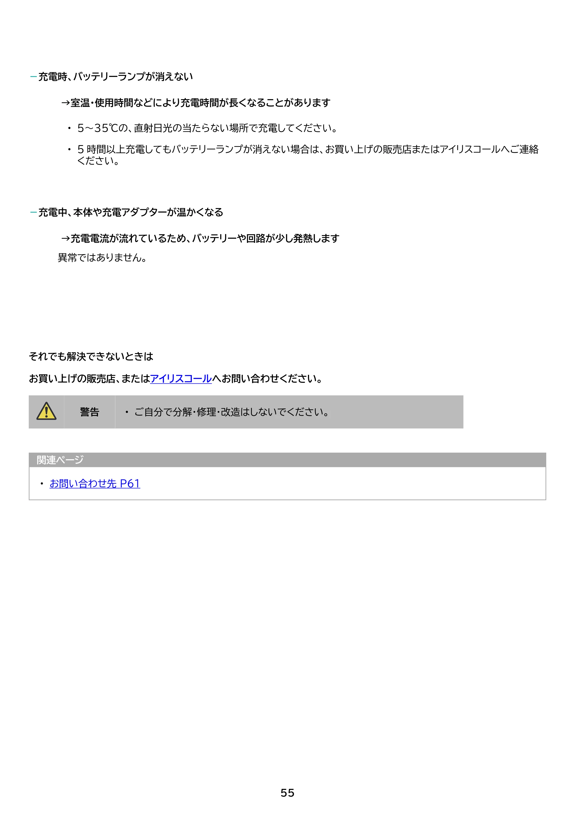 アイリスオーヤマ SCD-210P 取扱説明書 — 原本ページ — 55ページ
