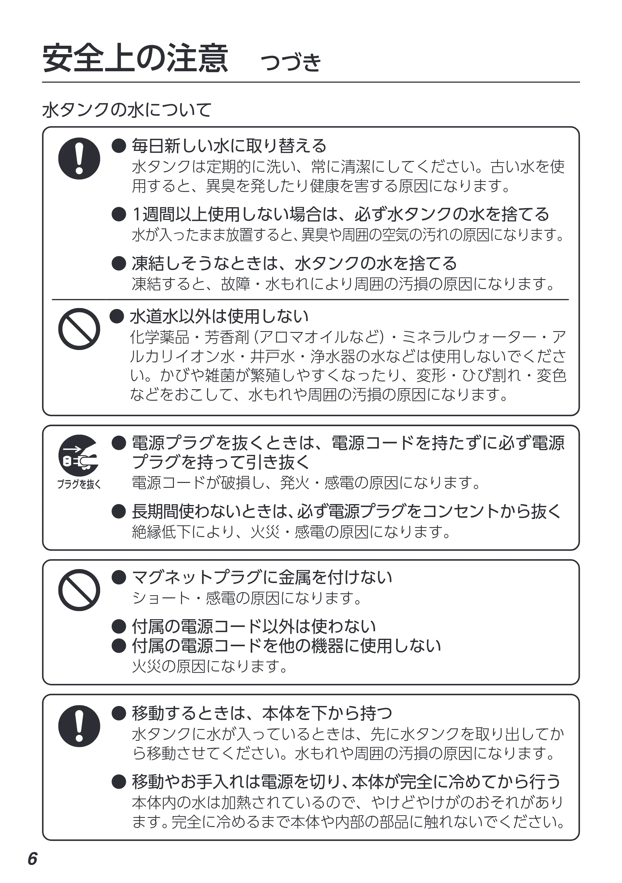 アイリスオーヤマ KHM-MH60 取扱説明書 — 原本ページ — 6ページ